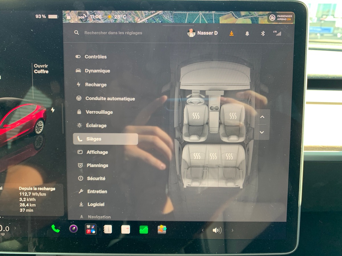 Tesla Model 3 283 ch | Caméra recul | Toit panoramique | GPS | Cuir | Sièges électriques chauffants