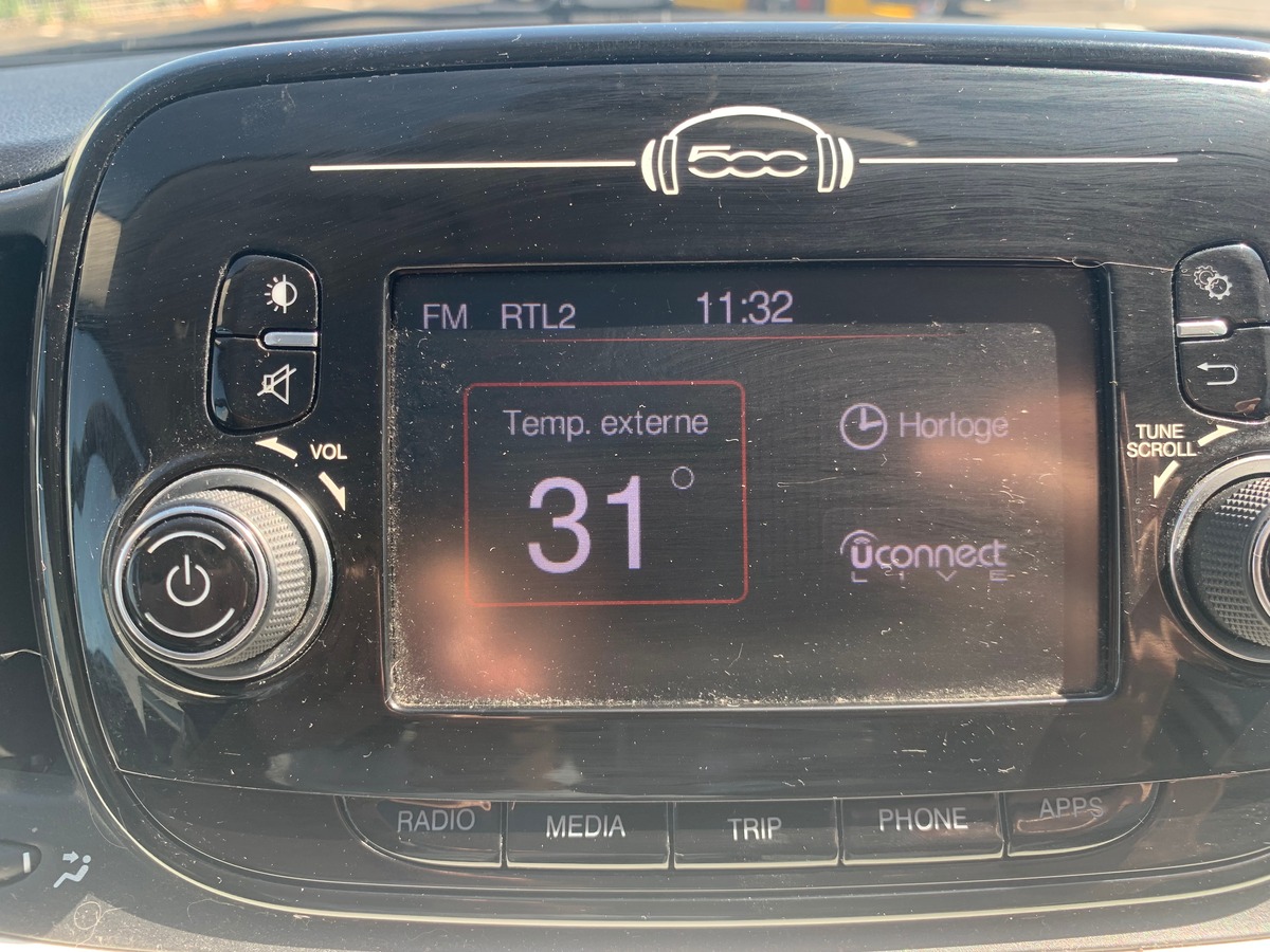 Fiat 500 LOUNGE | Kit mains libres Bluetooth | Régulateur de vitesse | CLIMATISATI0N