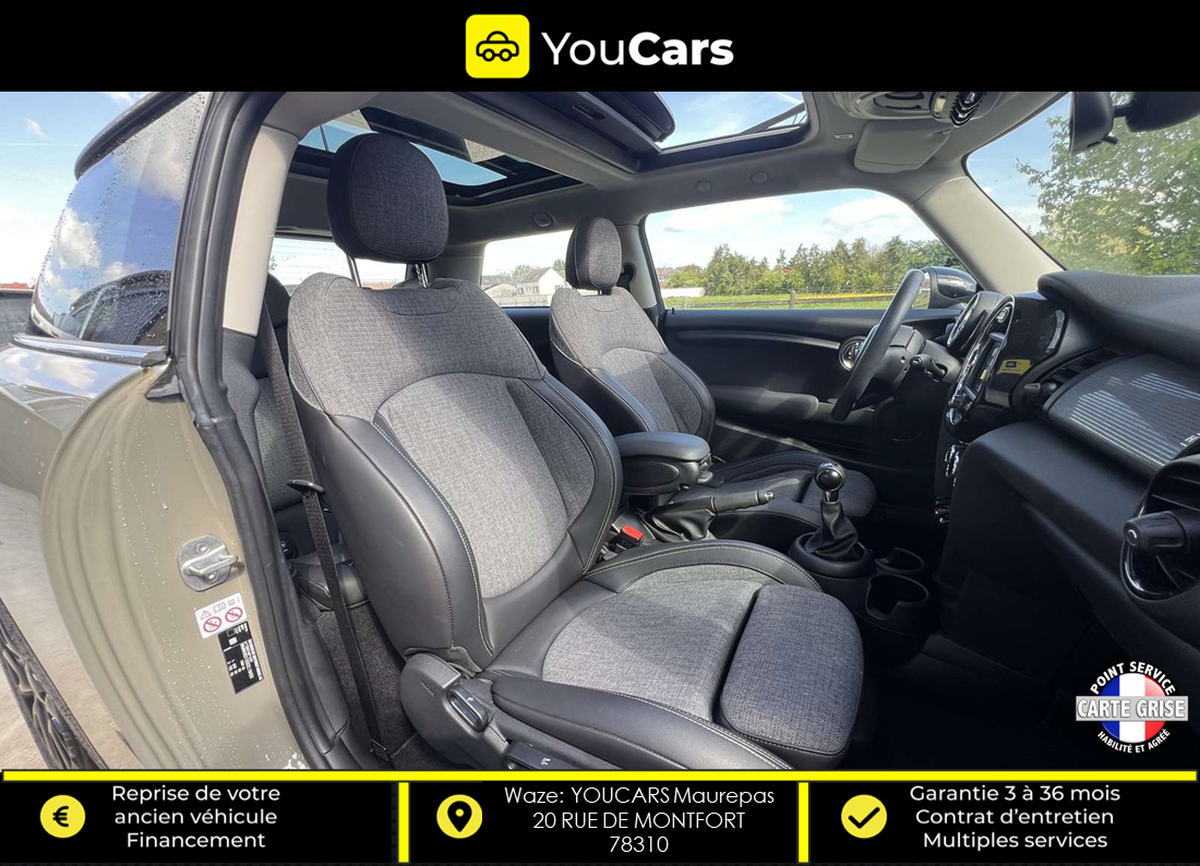 Mini Mini 3 Portes Cooper HEDDON STREET 1.5 i 136 cv - ENTRETIN COMPLET - TOIT OUVRANT - CARPLAY