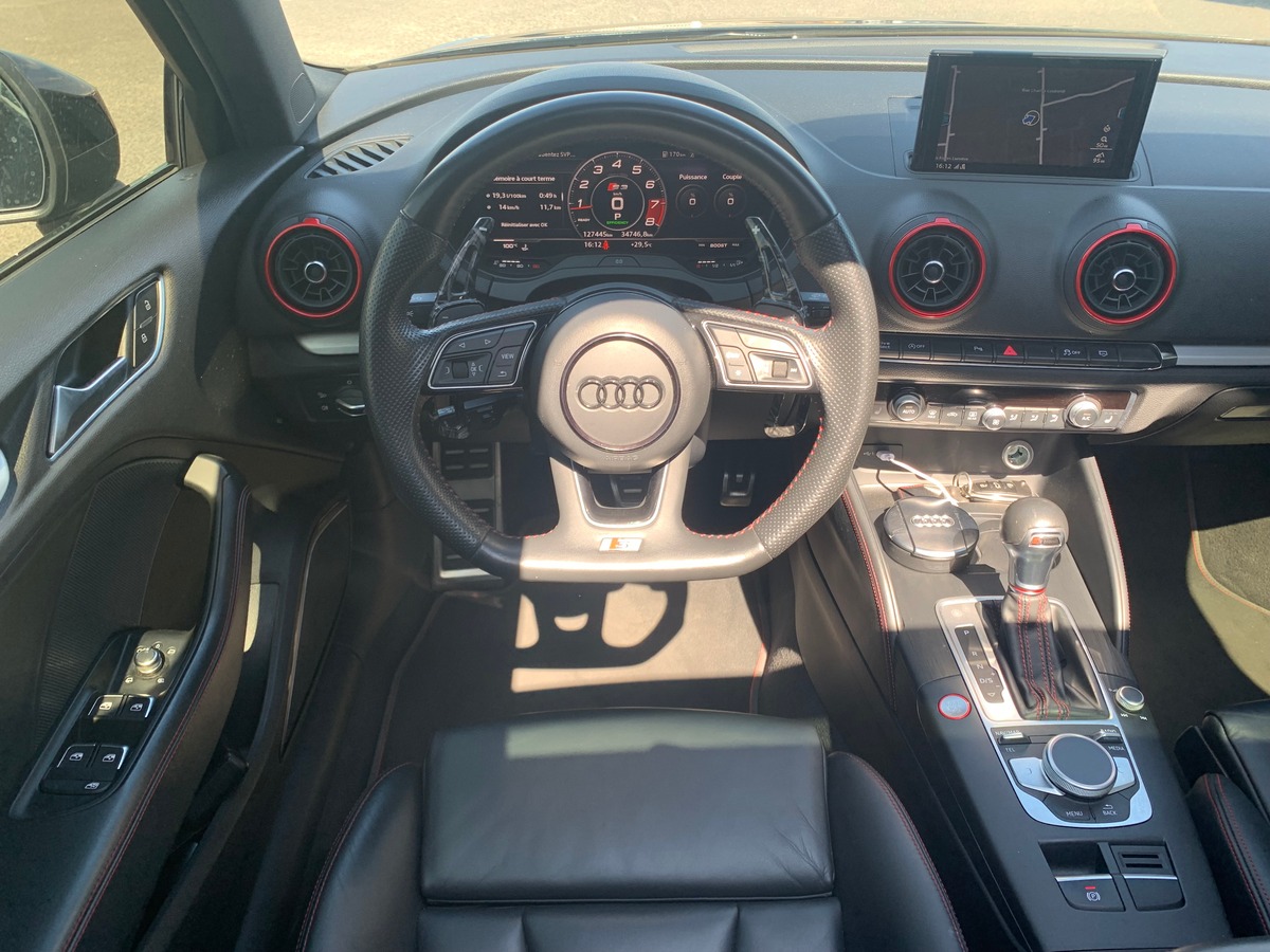 Audi S3 362 ch | Stage 1 | Toit ouvrant | Bang & Olufsen | Régulateur vitesse | Radars | Berline