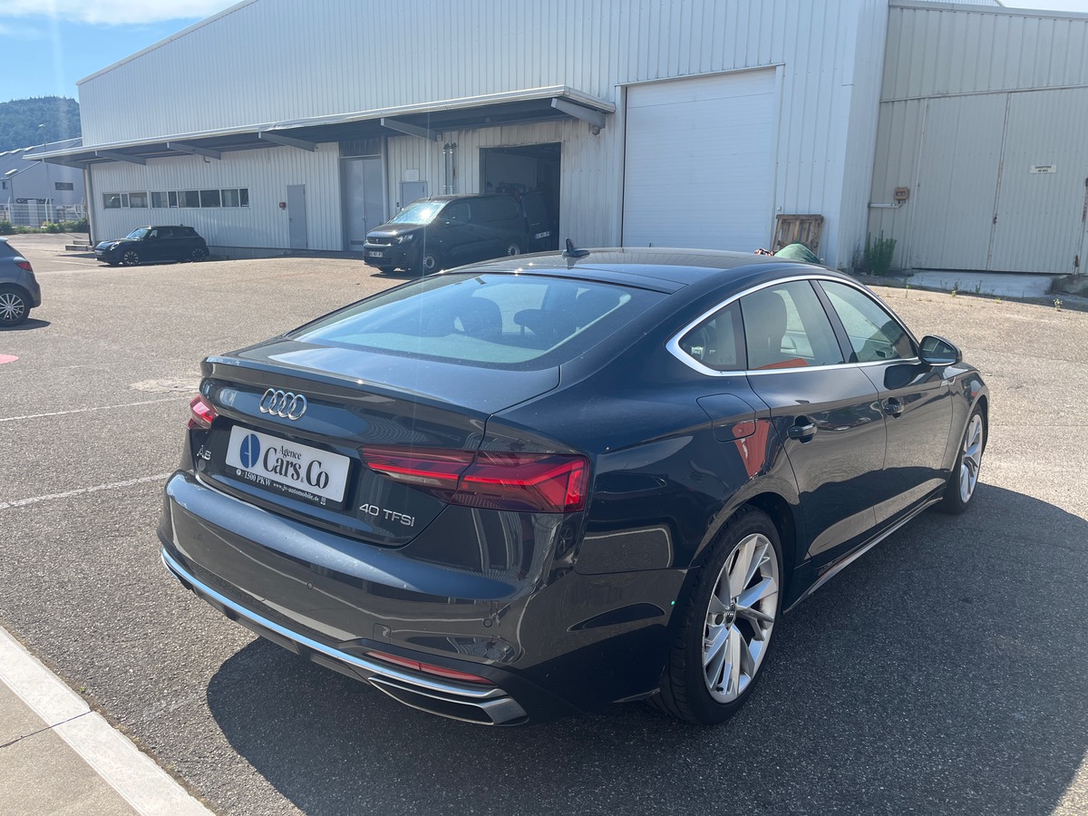 Audi A5 Sportback 40 2.0 TFSi Mild Hybrid S-Tronic7 190 cv DESIGN, suivi complet, sièges chauffants