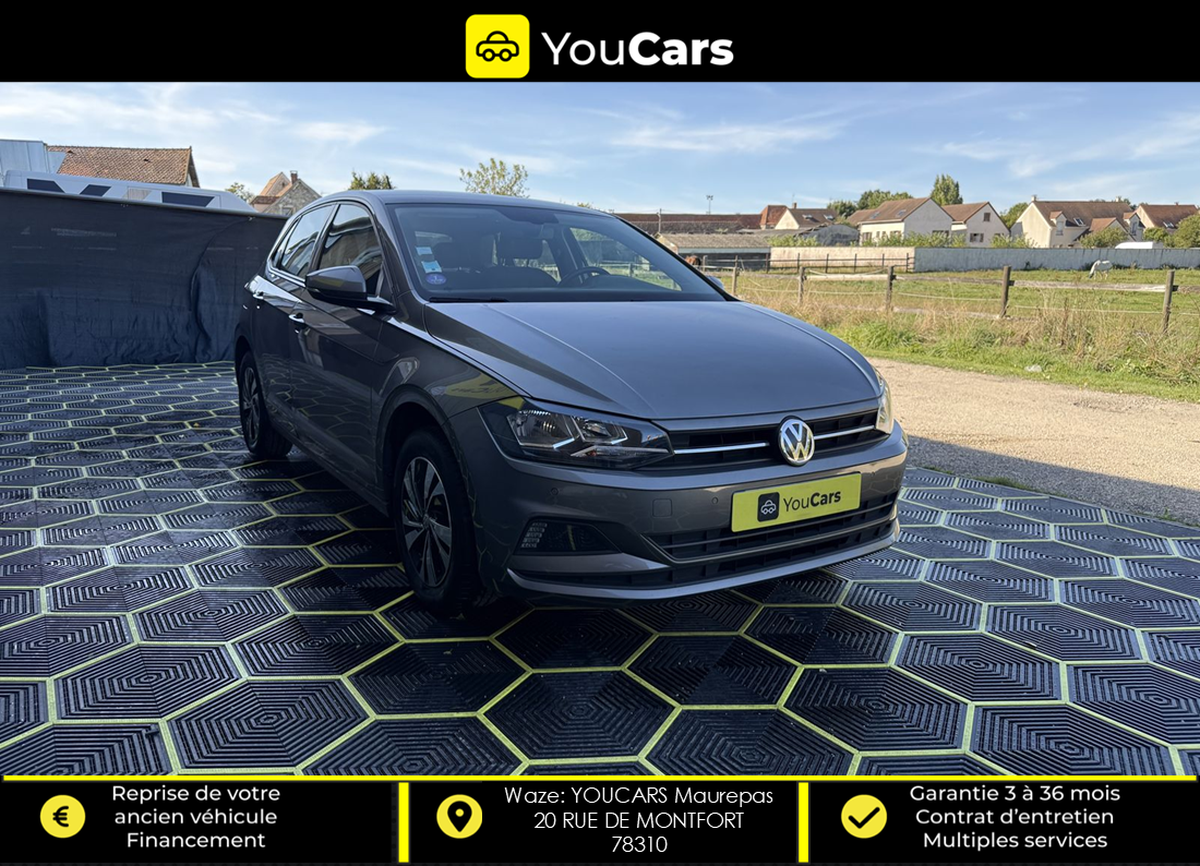 Volkswagen Polo 6 VI 1.0 TSI 12V BMT 95 cv ENTRETIEN COMPLET VOLKSWAGEN / CAMERA DE RECUL / CARPLAY