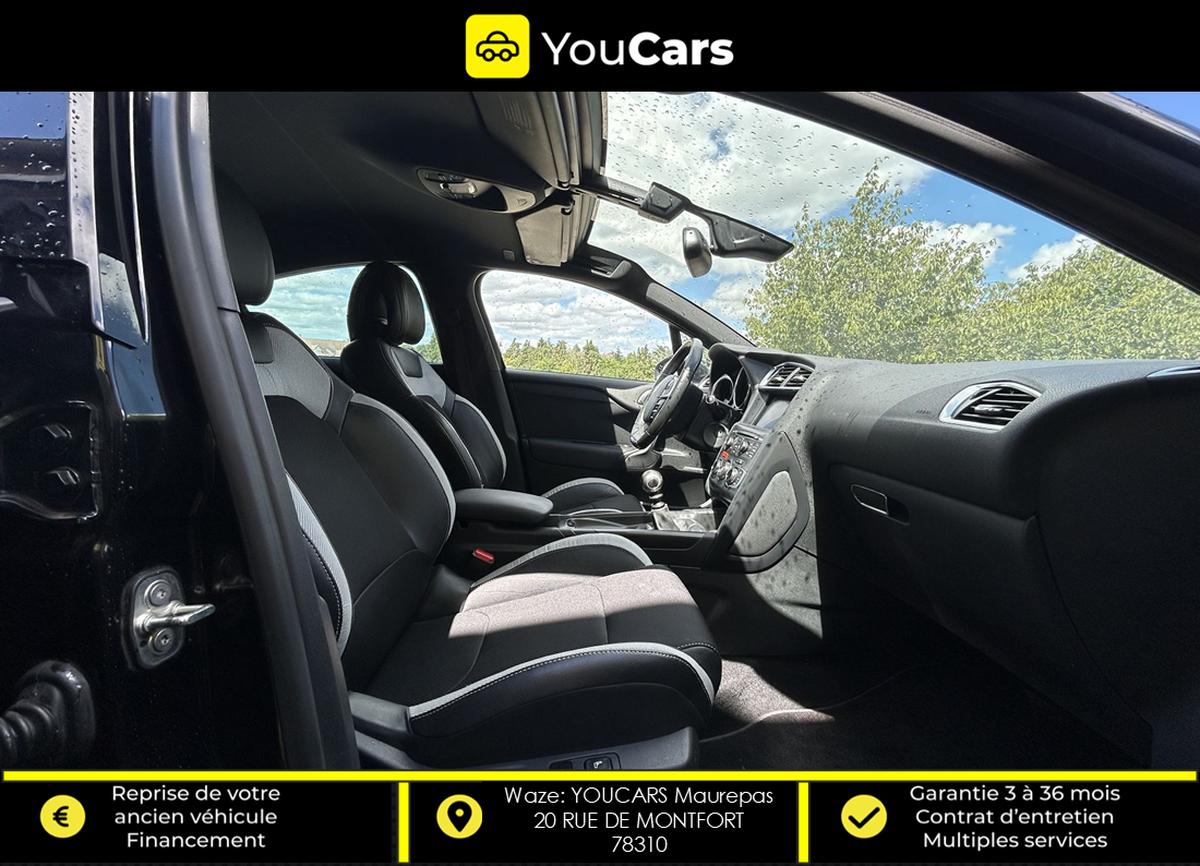 Citroën DS4 CHIC 1.6 HDi 115 cv ENTRETIEN CITROEN - KIT DISTRIBUTON FAIT - TOIT ZENITH