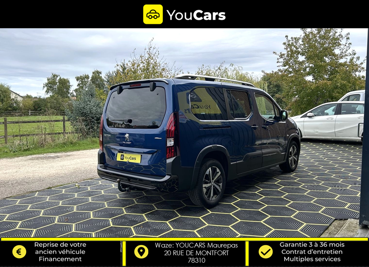 Peugeot Rifter GT LINE 7 PLACES 1.2 EAT8 130 cv BOITE AUTO - ENTRETIEN PSA - CAMERA DE RECUL