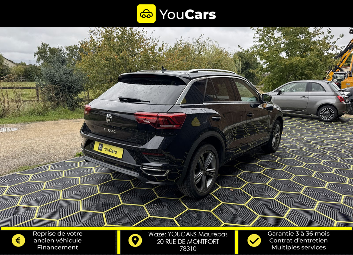 Volkswagen T-Roc 1.5 TSI 16V GPF BMT DSG7 150 cv R LINE / BOITE AUTO / CAMERA DE RECUL / CARPLAY