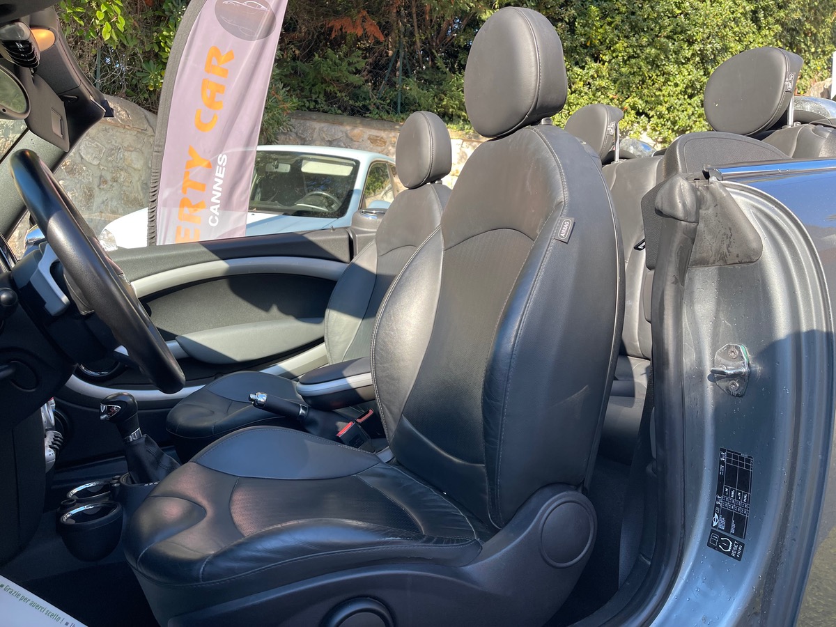 Mini Cabrio Cabriolet Cooper S 1.6 i 175 CV / KM Réel /Ecran GPS / CLIM / intérieur Cuir
