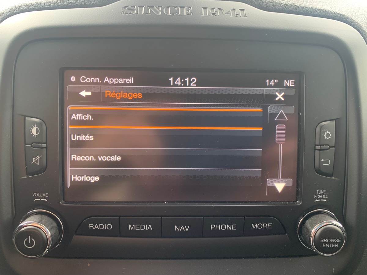 Jeep Renegade 120 chevaux | Régulateur de vitesse | Radar de recul | Bluetooth | Cuir | GPS