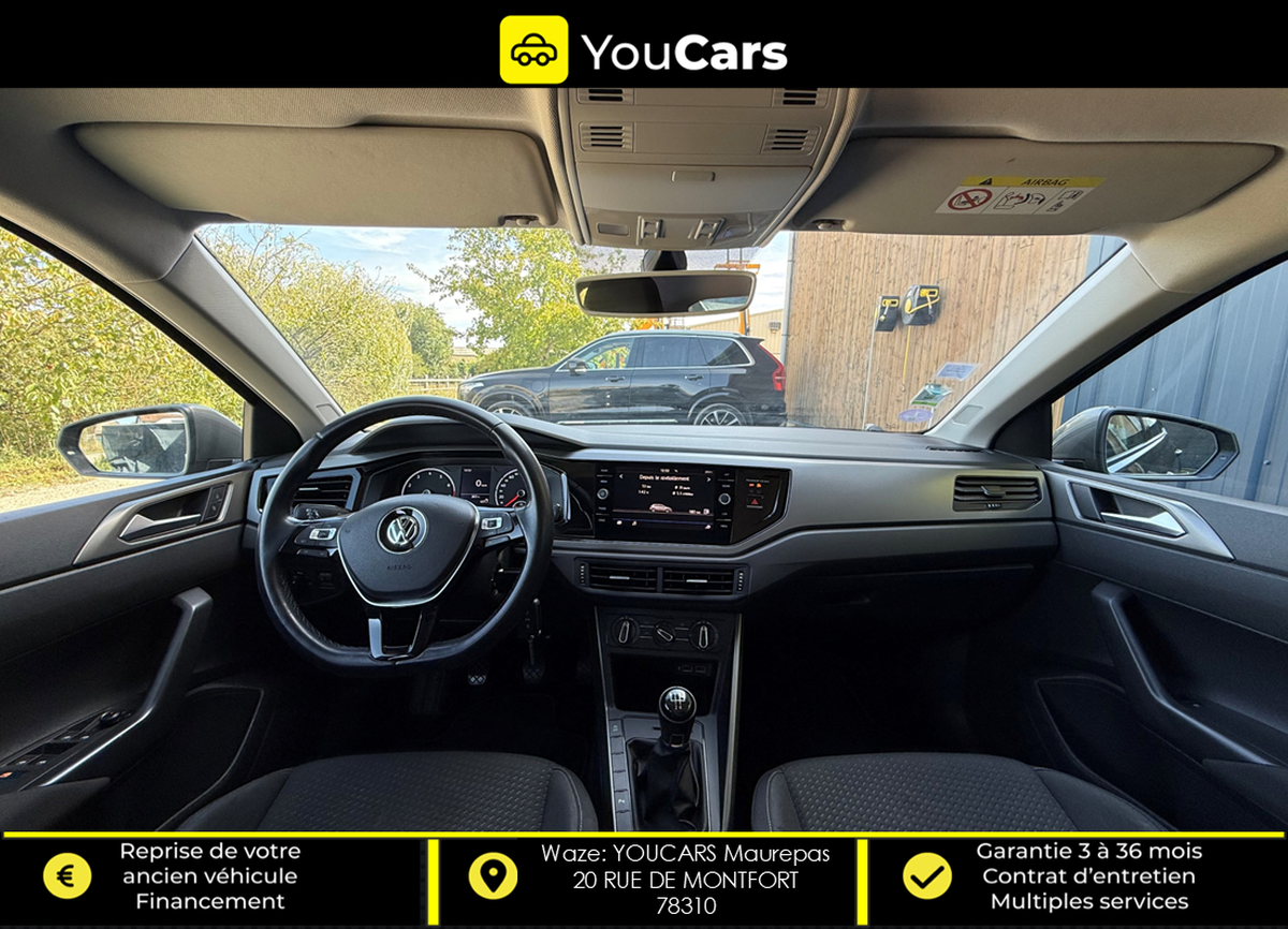 Volkswagen Polo 6 VI 1.0 TSI 12V BMT 95 cv ENTRETIEN COMPLET VOLKSWAGEN / CAMERA DE RECUL / CARPLAY