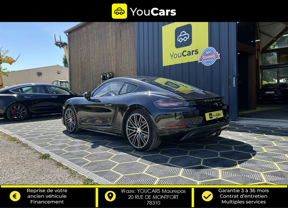 Porsche 718 Cayman 982C 2.0 Ti PDK7 300 cv BOITE AUTO - ENTRETIEN PORSCHE - SIEGES ELECTRIQUES