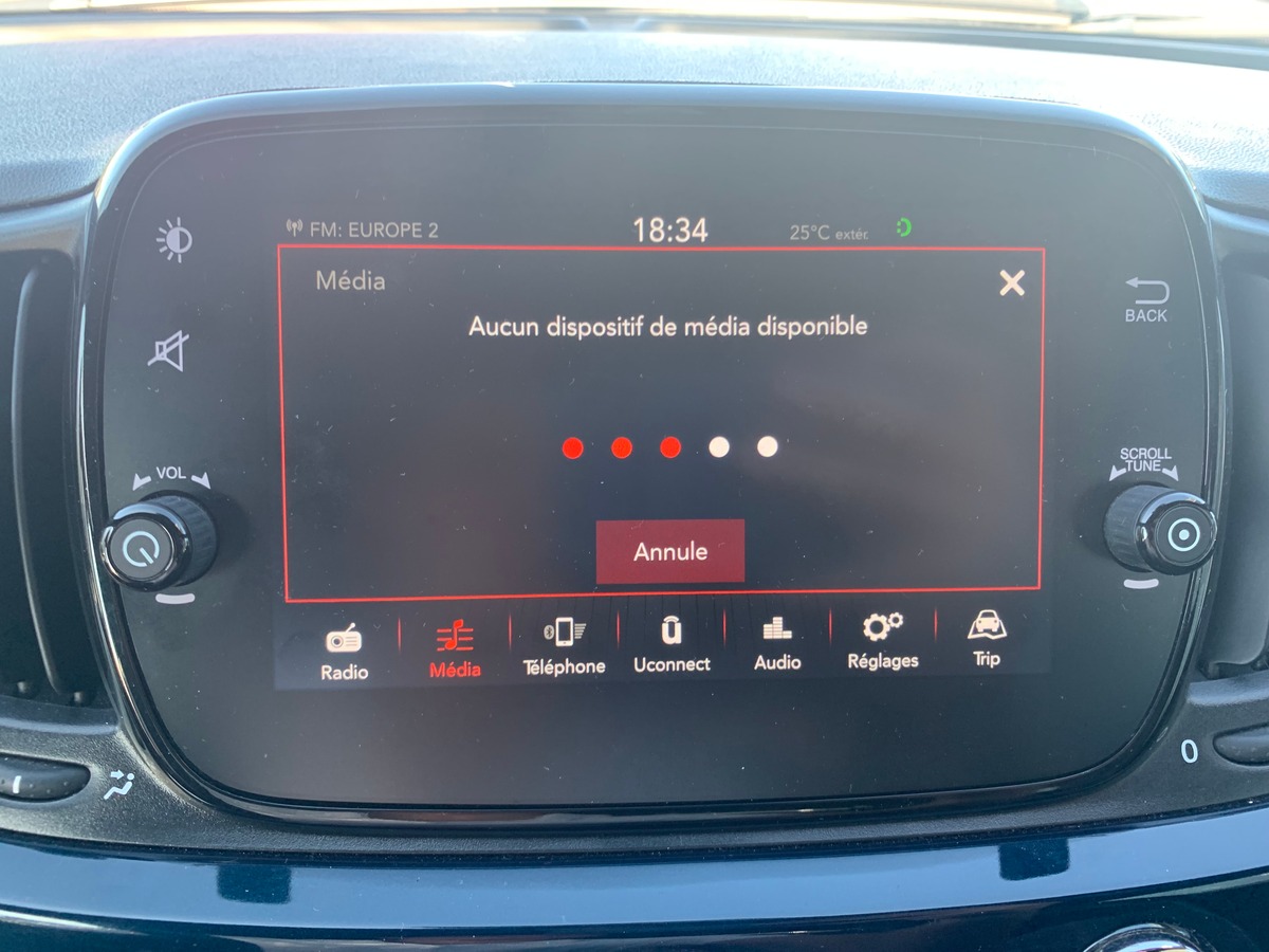 Fiat 500 70 chevaux | Lounge | Régulateur de vitesse | Uconnect | Radar de stationnement arrière