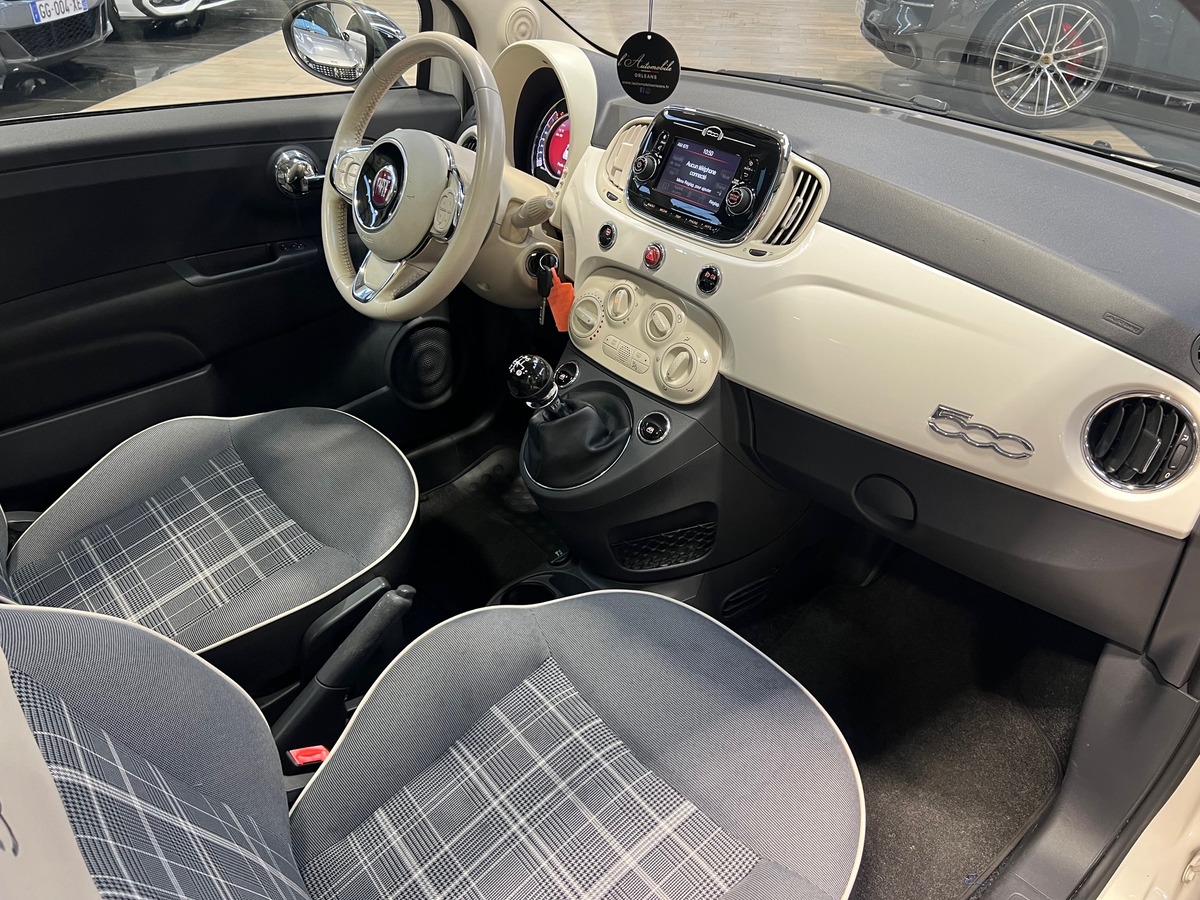 Fiat 500 III Phase 3 1.2 MPi S&S 69 Lounge Bluetooth/Toit Pano/Radars Recul