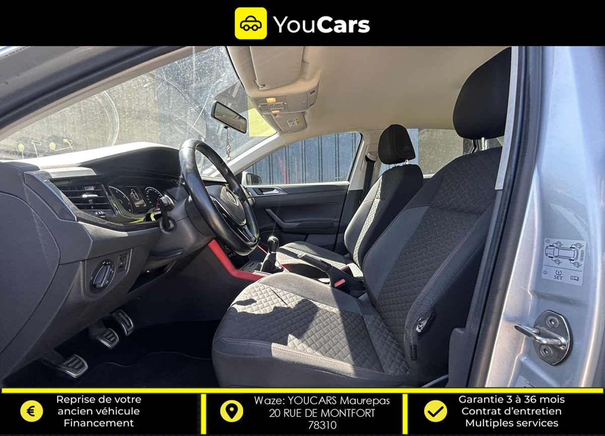 Volkswagen Polo VI  6 CONNECT 1.0 i 65 cv ENTRETIEN VOLKSWAGEN - CARPLAY - BLUETOOTH MUSIC