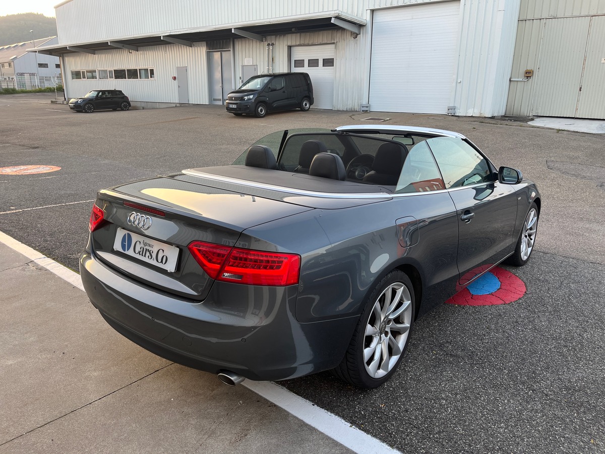 Audi A5 Cabriolet 3.0 V6 245ch S LINE QUATTRO, SUIVI COMPLET, GPS RADAR AVANT/ARRIERE, ATTELAGE
