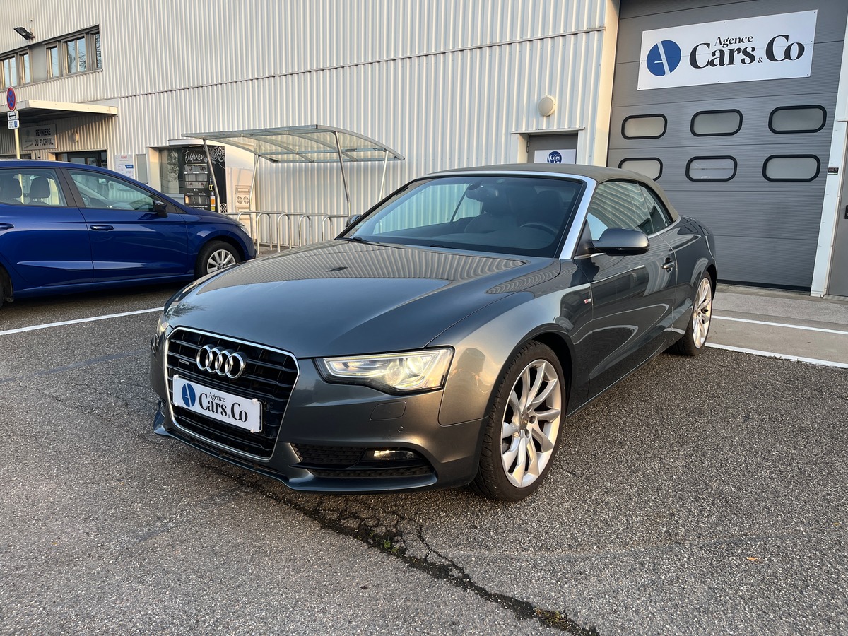 Audi A5 Cabriolet 3.0 V6 245ch S LINE QUATTRO, SUIVI COMPLET, GPS RADAR AVANT/ARRIERE, ATTELAGE
