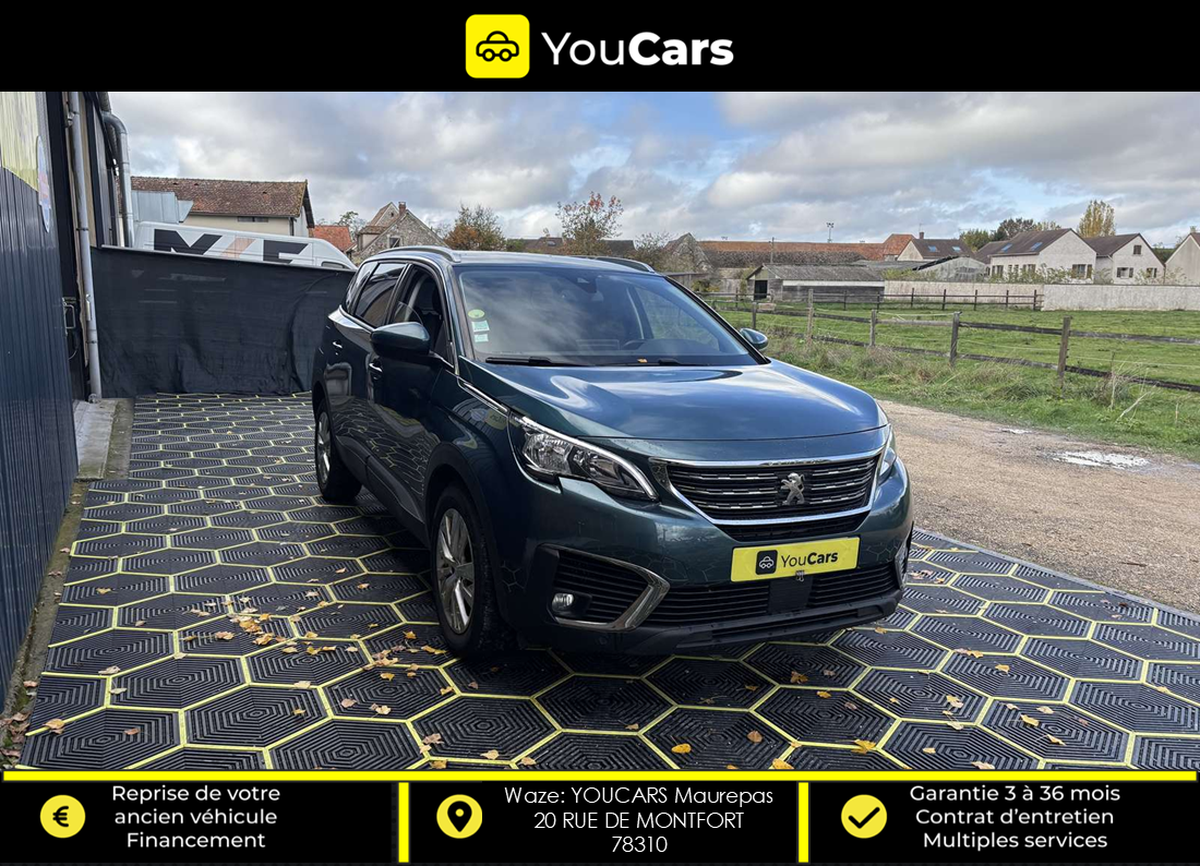 Peugeot 5008 II 1.5 BlueHDi EAT8 130 cv Boîte auto RADAR DE RECUL AV/AR ENTRETIEN A JOUR 7 places