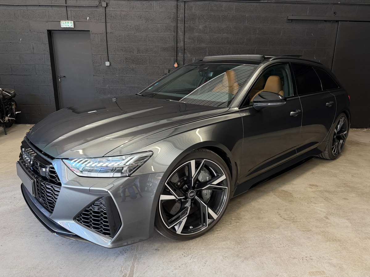 Audi RS6 Avant C8 4.0 V8 600ch FREIN CERAMIQUE / TOIT PANORAMIQUE / SIEGE AV CHAUFFANT VENTILE