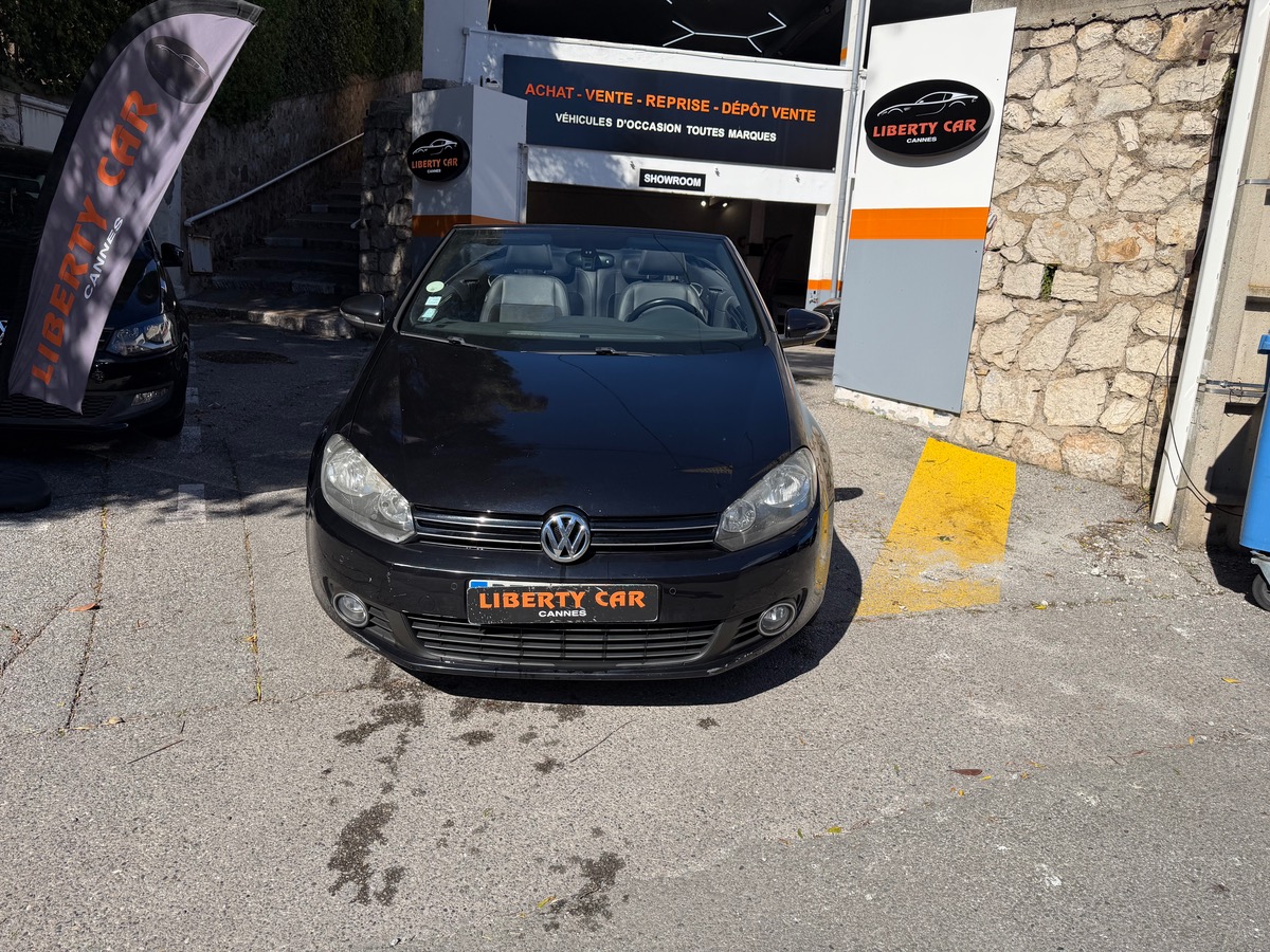Volkswagen Golf VI CABRIOLET 1.6 TDI 105 CV / Carat / intérieur Cuir Alcantara/ Radar Arr et Avt