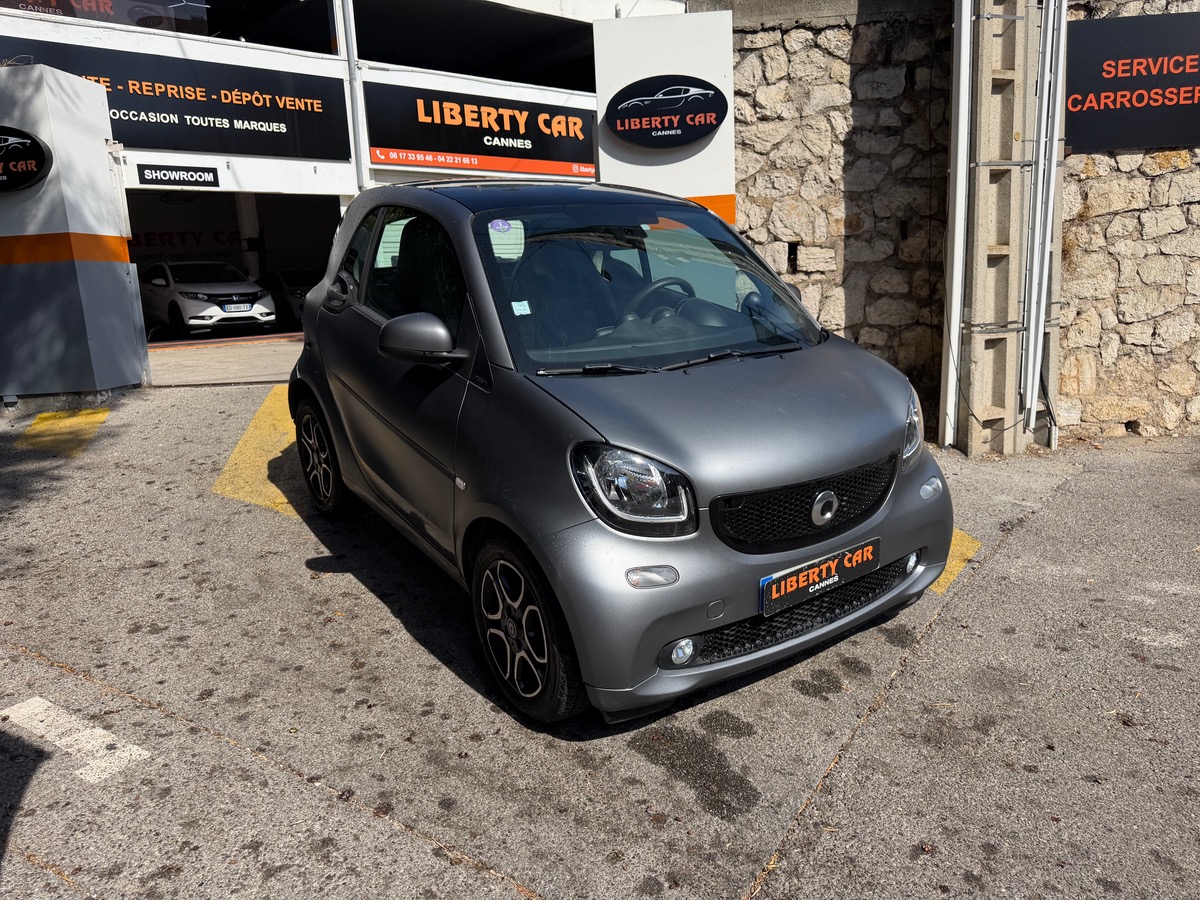 Smart FORTWO 90 CV / Prime / Gris Mat /GPS / Interieur Cuir / Toit Pano / Jantes / KM Réel