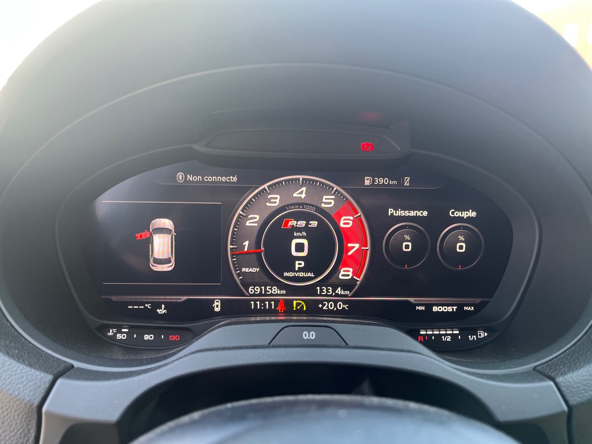 Audi RS3 SPORTBACK 2.5 TFSI 400 QUATTRO S TRONIC, Suivi complet, Toit panoramique, Matrix LED, B&O