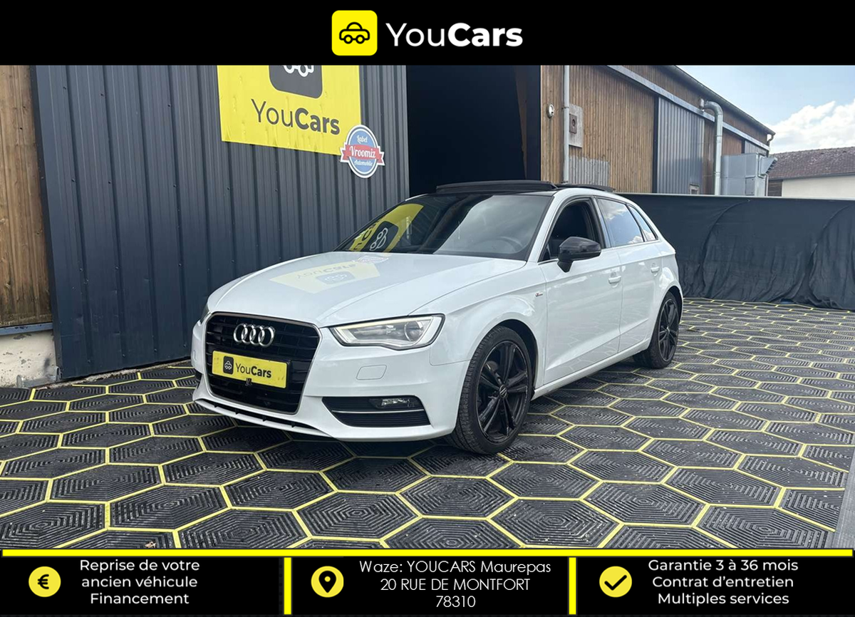 Audi A3 S-LINE Sportback 1.6 TDi S&S 110 cv TOIT OUVRANT ENTRETIEN A JOUR RADAR DE RECUL