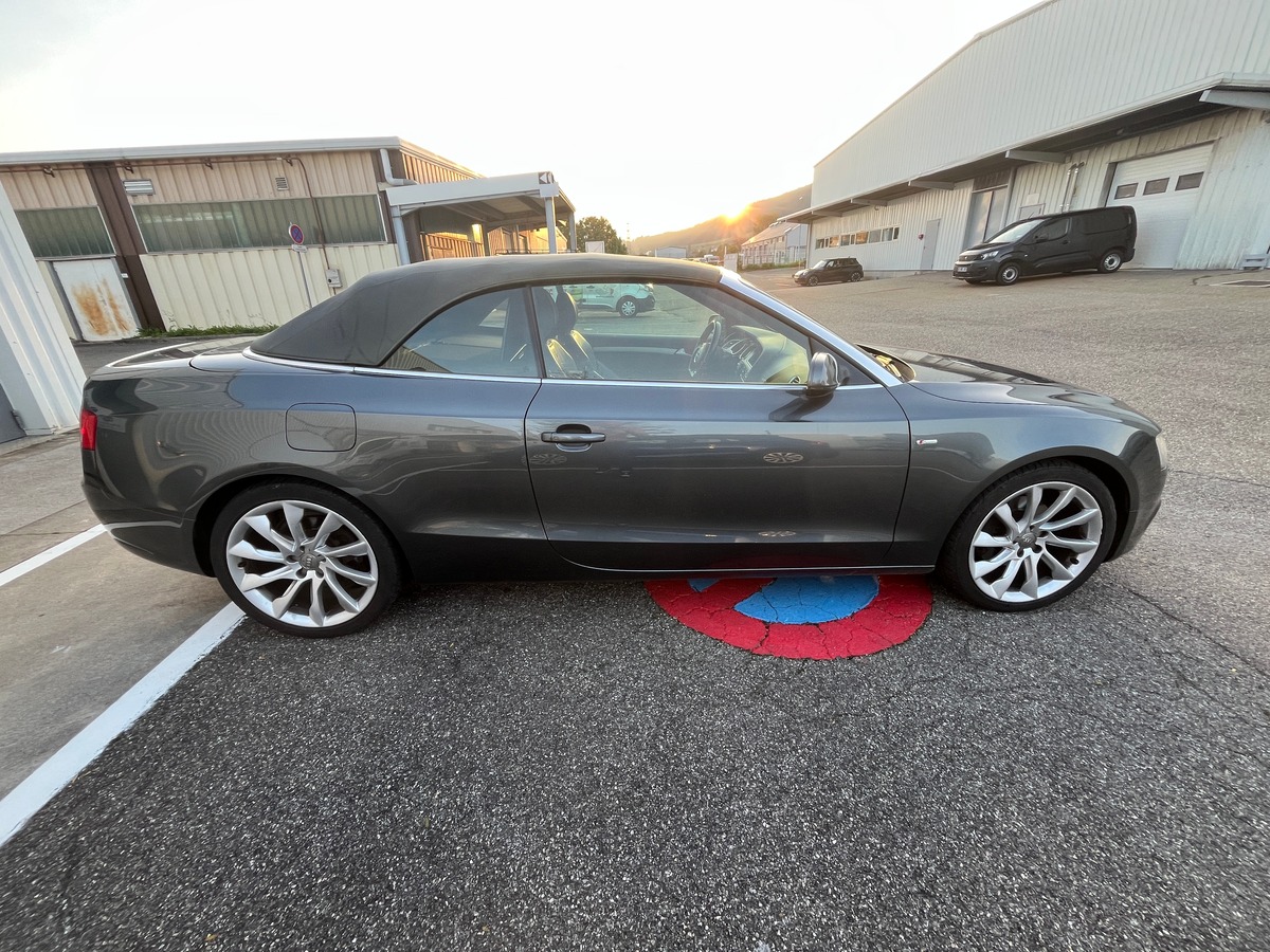 Audi A5 Cabriolet 3.0 V6 245ch S LINE QUATTRO, SUIVI COMPLET, GPS RADAR AVANT/ARRIERE, ATTELAGE
