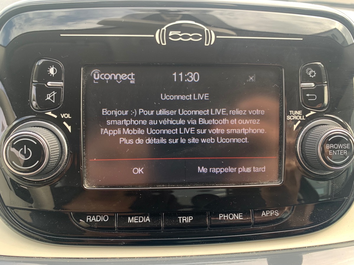 Fiat 500 POP | Kit mains-libres Bluetooth | Régulateur de vitesse| Rétroviseurs électriques