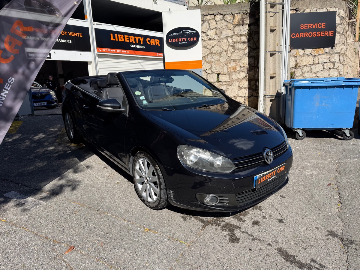 Volkswagen Golf VI CABRIOLET 1.6 TDI 105 CV / Carat / intérieur Cuir Alcantara/ Radar Arr et Avt