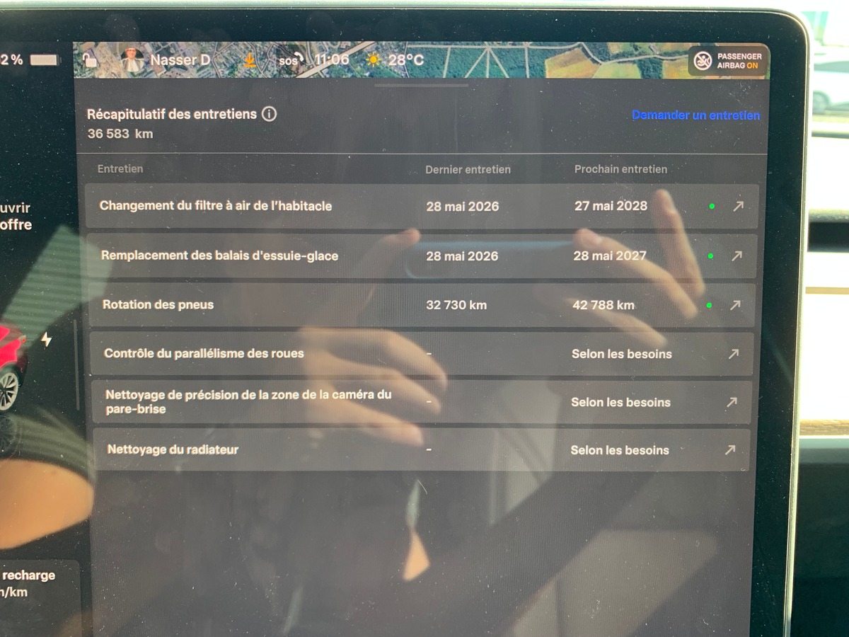 Tesla Model 3 283 ch | Caméra recul | Toit panoramique | GPS | Cuir | Sièges électriques chauffants