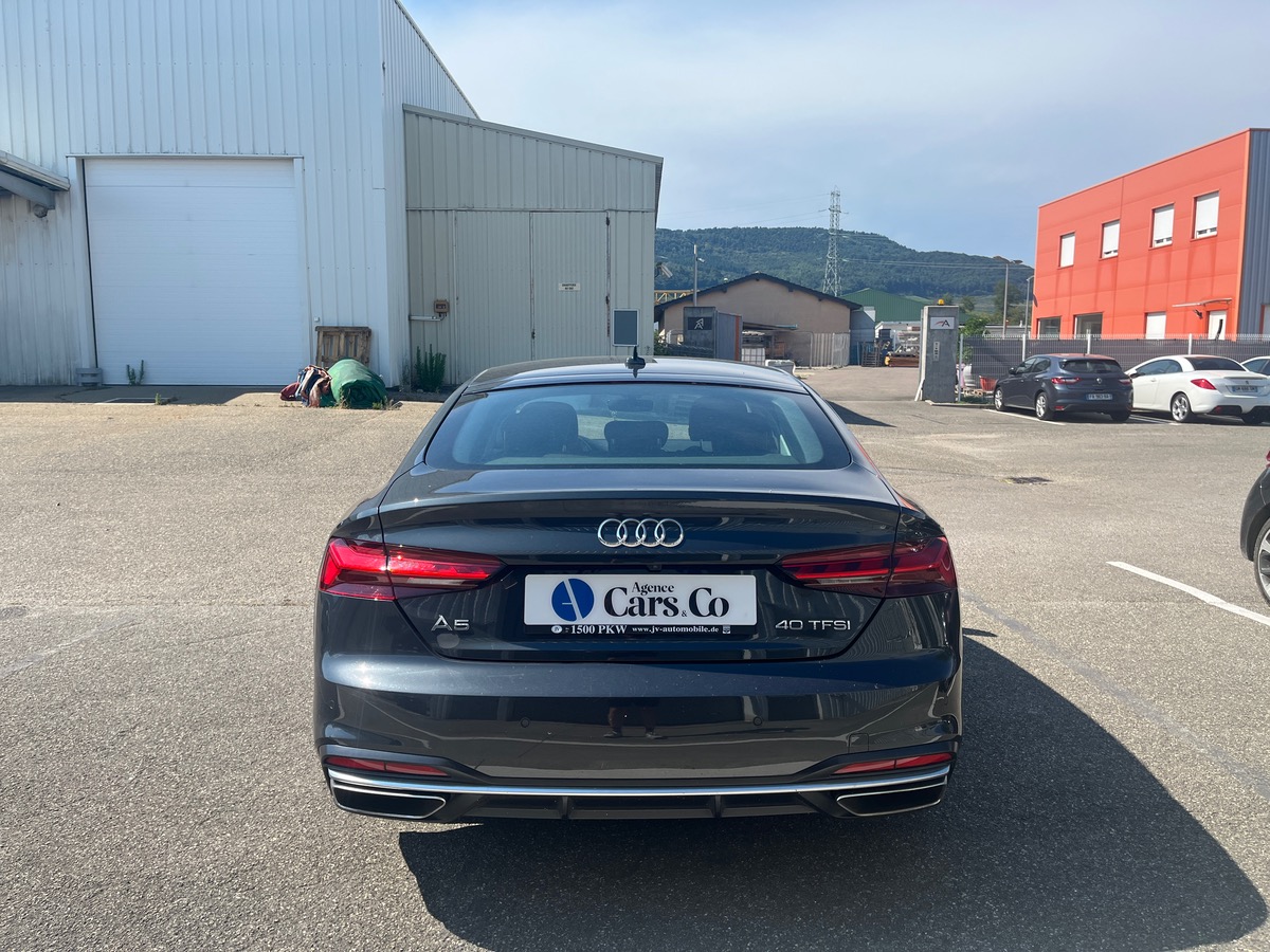Audi A5 Sportback 40 2.0 TFSi Mild Hybrid S-Tronic7 190 cv DESIGN, suivi complet, sièges chauffants