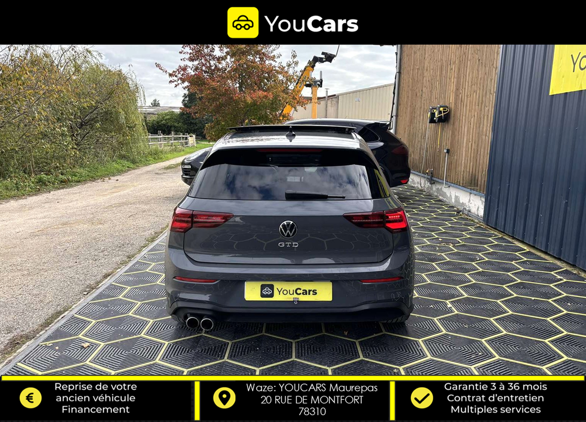 Volkswagen Golf 8 VIII Hatchback GTD 2.0 TDi DSG7 200 cv Boîte auto INTERIEUR CUIR TOIT OUVRANT