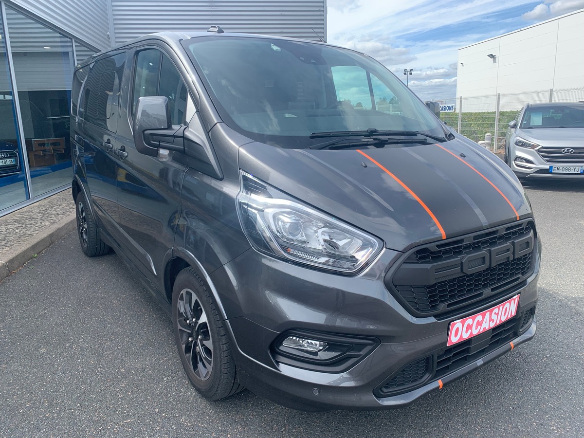 Ford TRANSIT CUSTOM 170 ch | SPORT | 5 Places | L1H1 | Premiére MAIN | Caméra de recul | Attelage