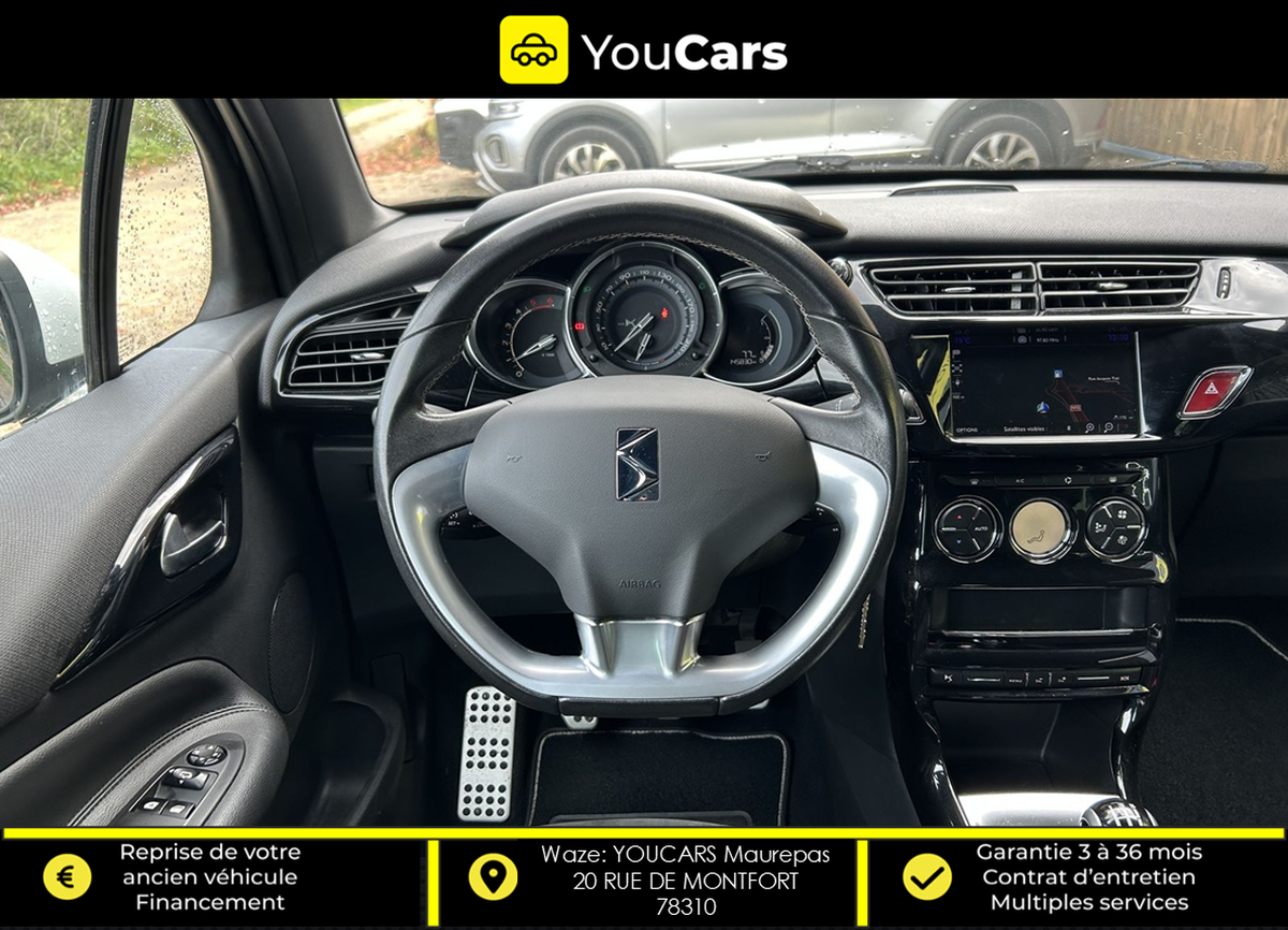 Citroën DS3 SO CHIC 1.6 Blue HDi 100 cv KIT DE DISTRIBUTION FAIT - CAMERA DE RECUL - GPS