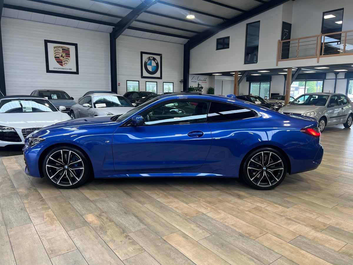 Bmw Série 4 (G22) COUPE 420D 190 M SPORT BVA8 /PORTIMAO BLUE/TOIT PANO/HUD