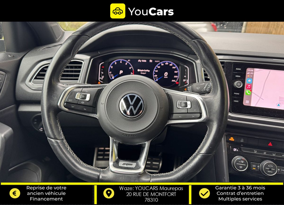 Volkswagen T-Roc 1.5 TSI 16V GPF BMT DSG7 150 cv R LINE / BOITE AUTO / CAMERA DE RECUL / CARPLAY