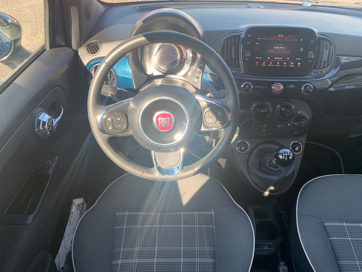 Fiat 500 70 chevaux | Lounge | Régulateur de vitesse | Uconnect | Radar de stationnement arrière
