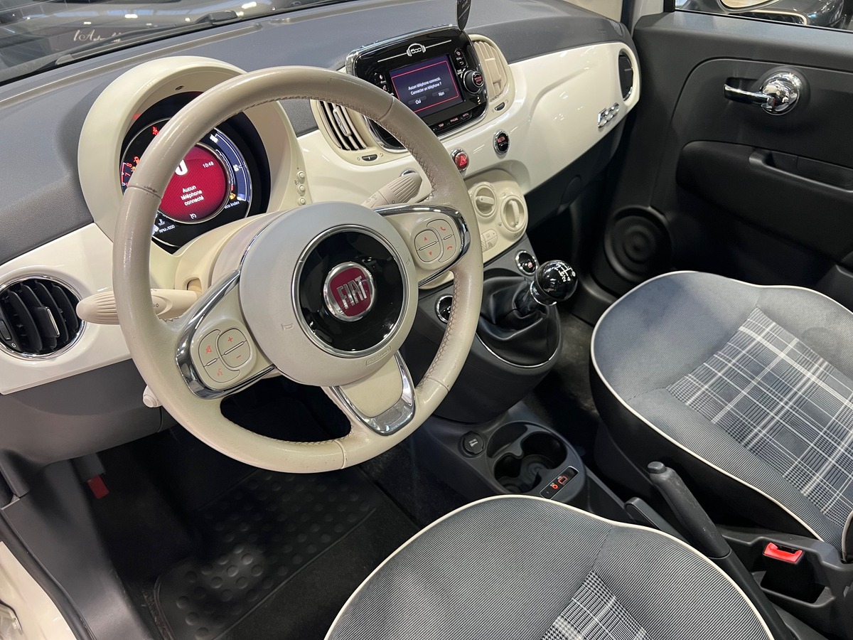 Fiat 500 III Phase 3 1.2 MPi S&S 69 Lounge Bluetooth/Toit Pano/Radars Recul
