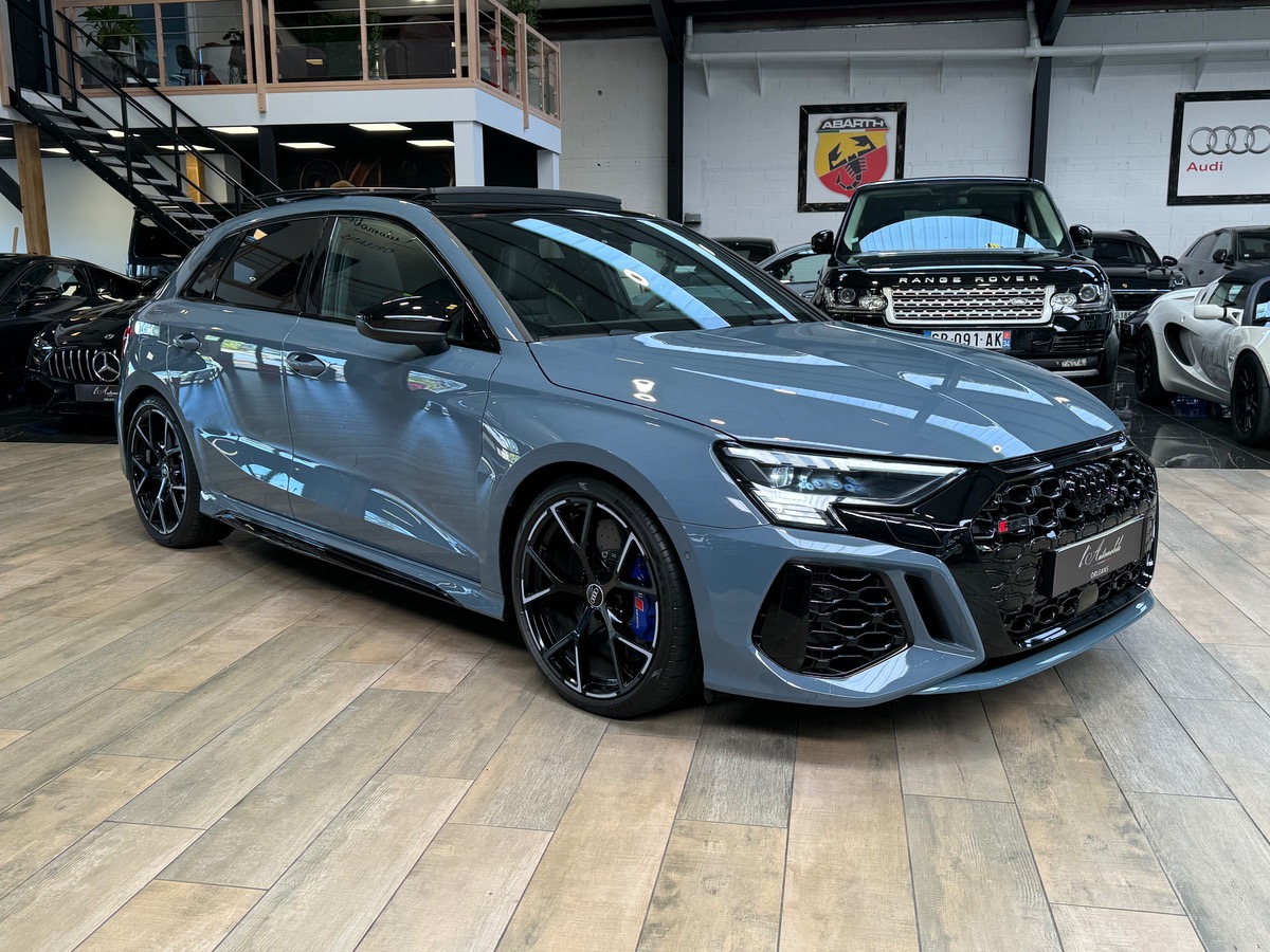 Audi RS3 Sportback 2.5 TFSI QUATTRO 400CH FULL GRIS KEMORA TO/CÉRAMIQUE/CAM PAS DE MALUS
