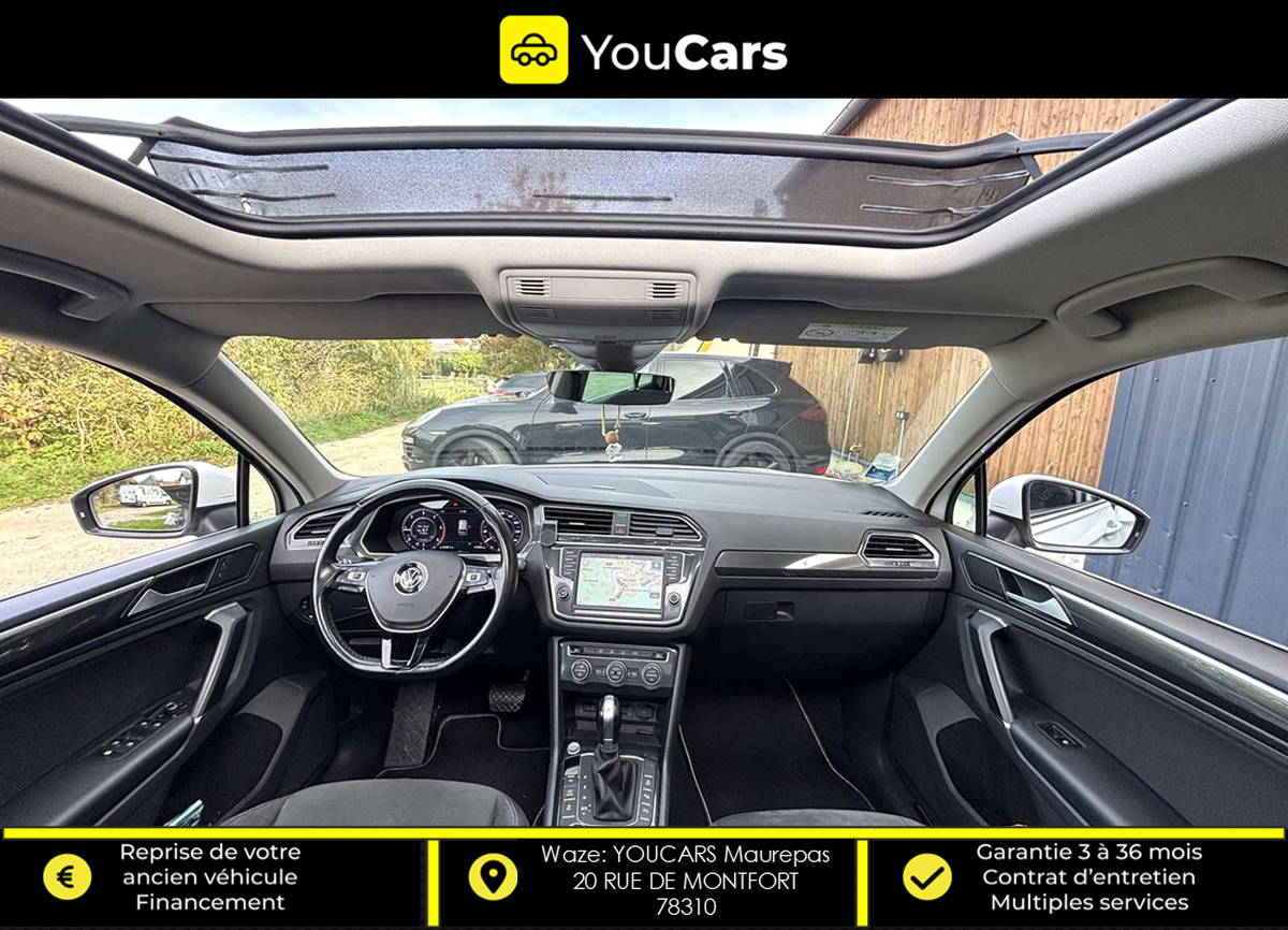 Volkswagen Tiguan 2.0 TDi  CARAT 4Motion DSG7 150 cv Boîte auto ENTRETIEN VOLKSWAGEN TOIT OUVRANT