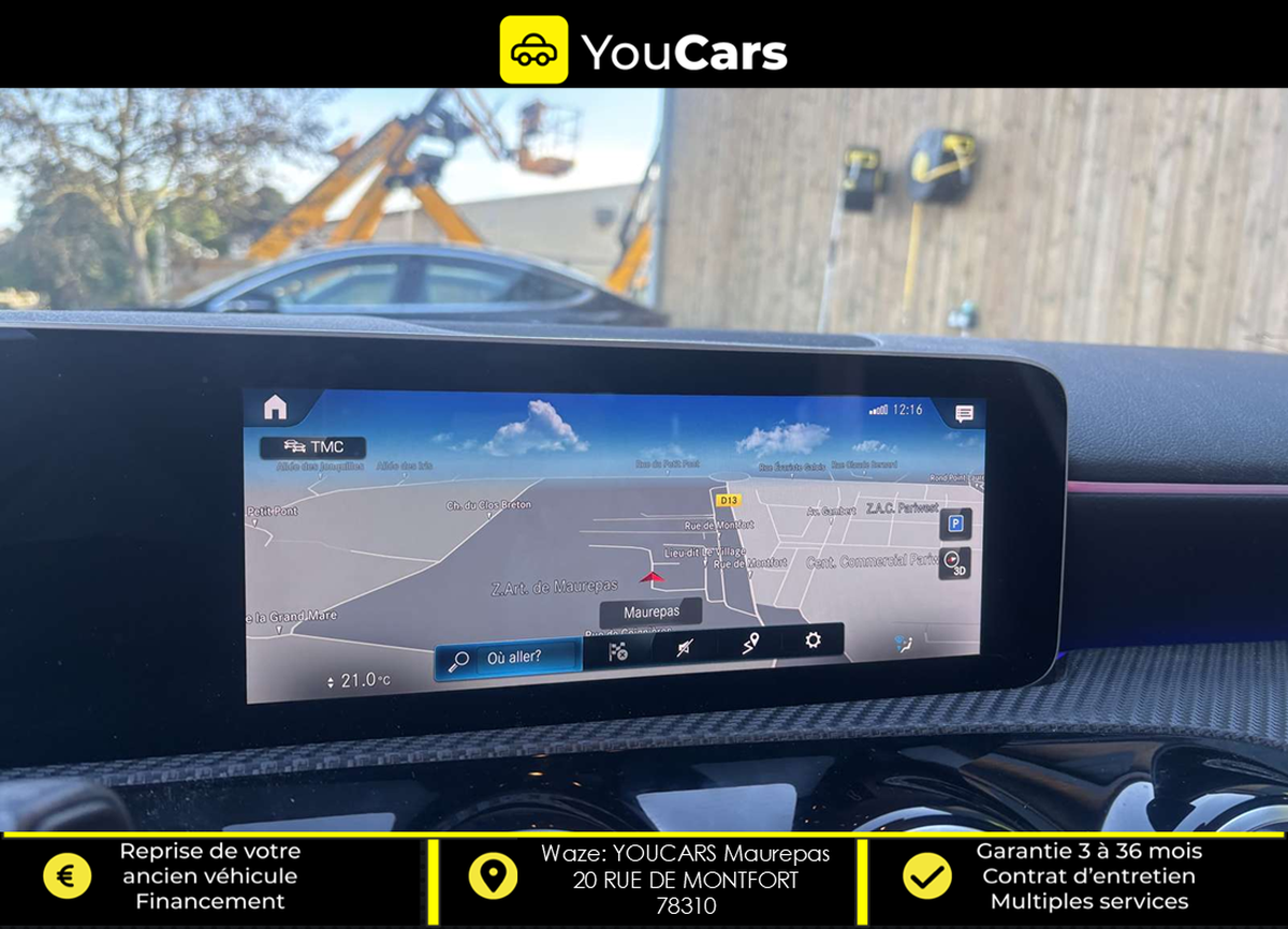 Mercedes-Benz Classe A 180 d 1.5 d 116 cv Boîte auto CAMERA DE RECUL ECLAIRAGE D'AMBIANCE