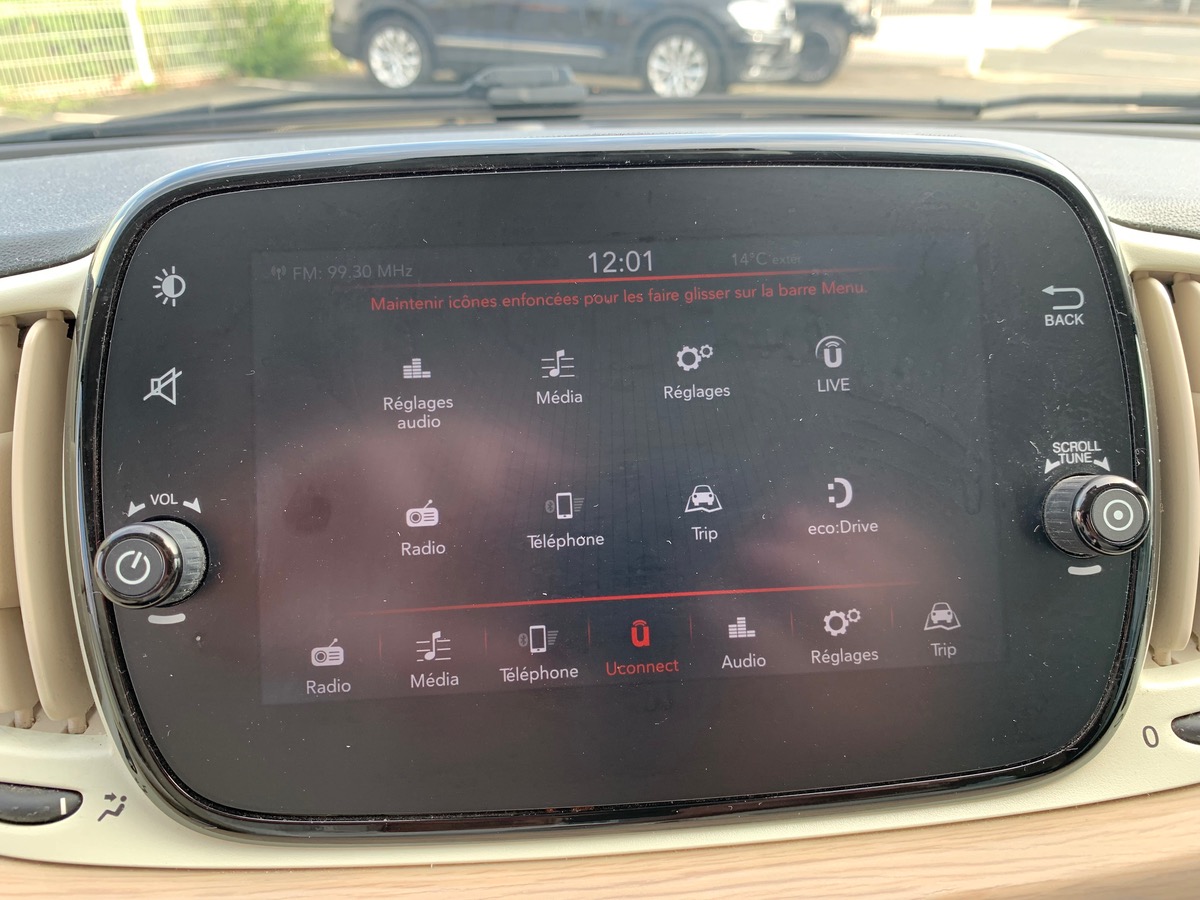 Fiat 500C 69 | DOLCEVITA | Apple Car play | Radar stationnement arriére | Feux de jour à LED