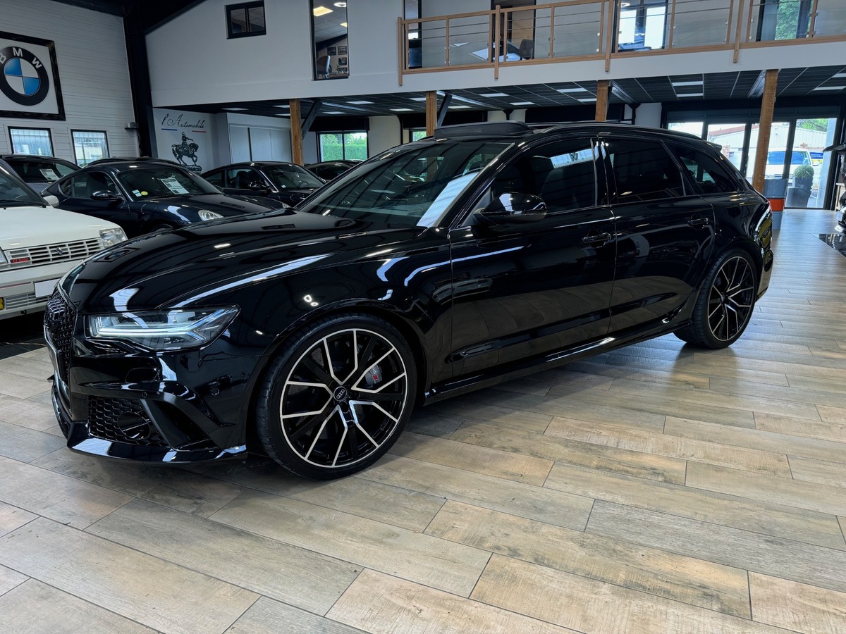 Audi RS6 AVANT PERMORMANCE  V8 4.0 QUATTRO 605cv FULL BLACK CARBONE IMMAT FR  MILLTEK + xx