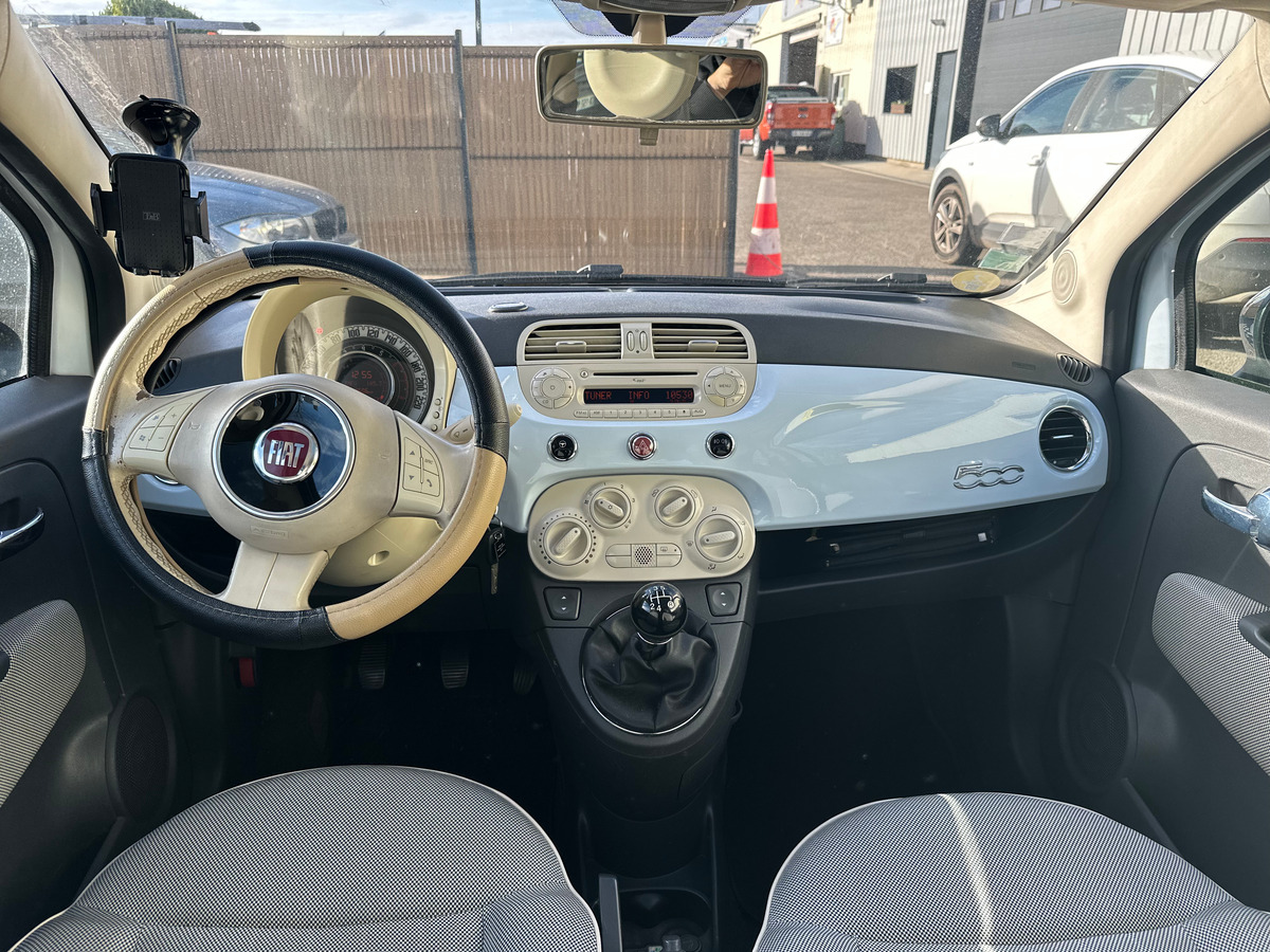 Fiat 500 1.2 MPi 69 cv - CLIMATISATION -  MODE CITY - TOIT PANORAMIQUE