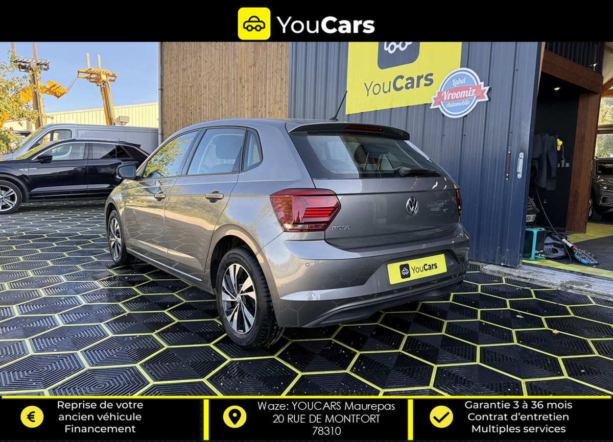 Volkswagen Polo 6 VI 1.0 TSI 12V BMT 95 cv ENTRETIEN COMPLET VOLKSWAGEN / CAMERA DE RECUL / CARPLAY