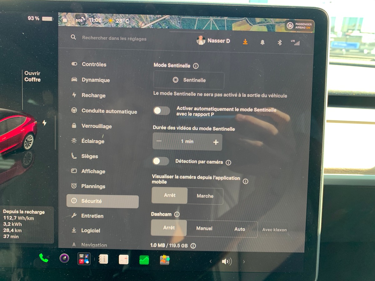 Tesla Model 3 283 ch | Caméra recul | Toit panoramique | GPS | Cuir | Sièges électriques chauffants