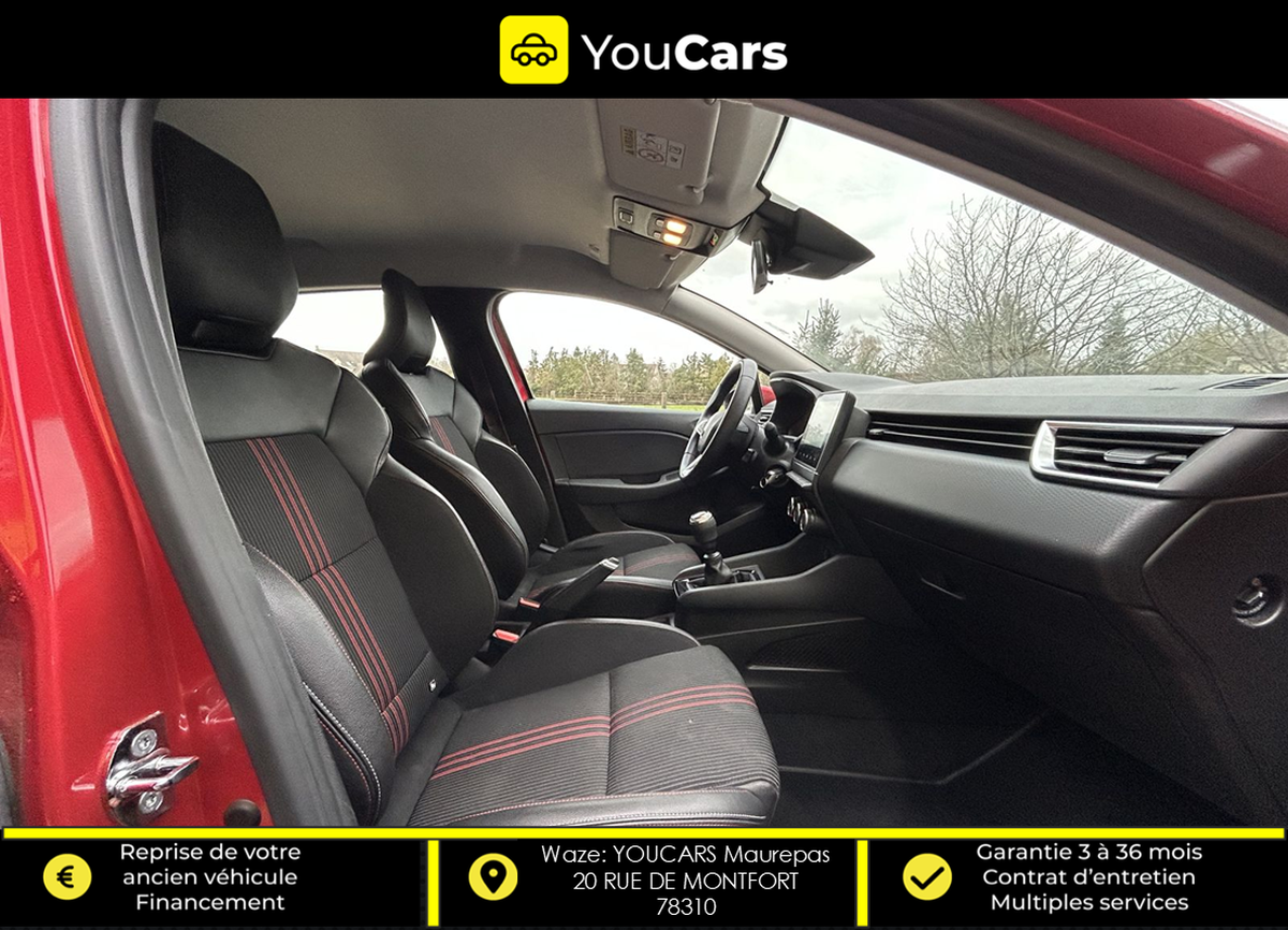 RENAULT Clio V 5 1.0 TCe 90 cv ENTRETIEN RENAULT - SIEGES RS LINE - CARPLAY
