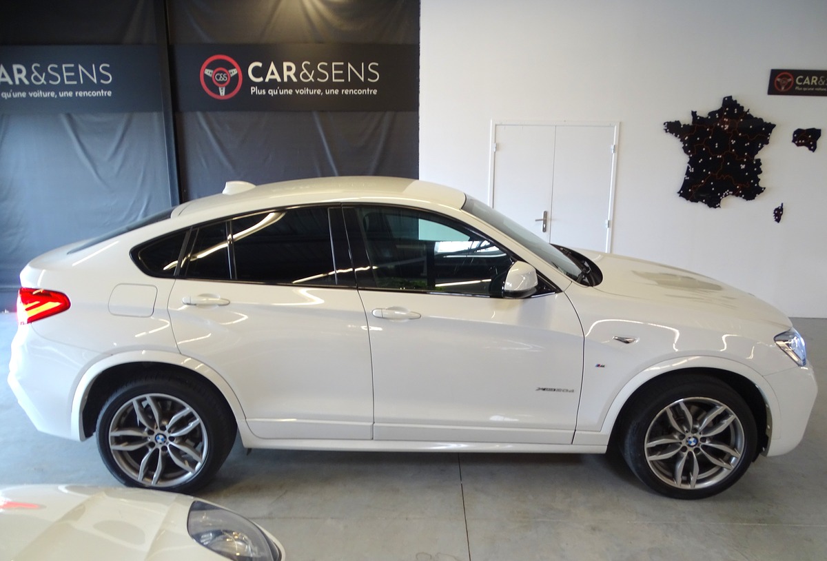 Bmw X4 II (F26) XDRIVE20D 190 Ch M SPORT BVA8 / Caméra 360° / Sièges chauffants / Pack Black / Leds