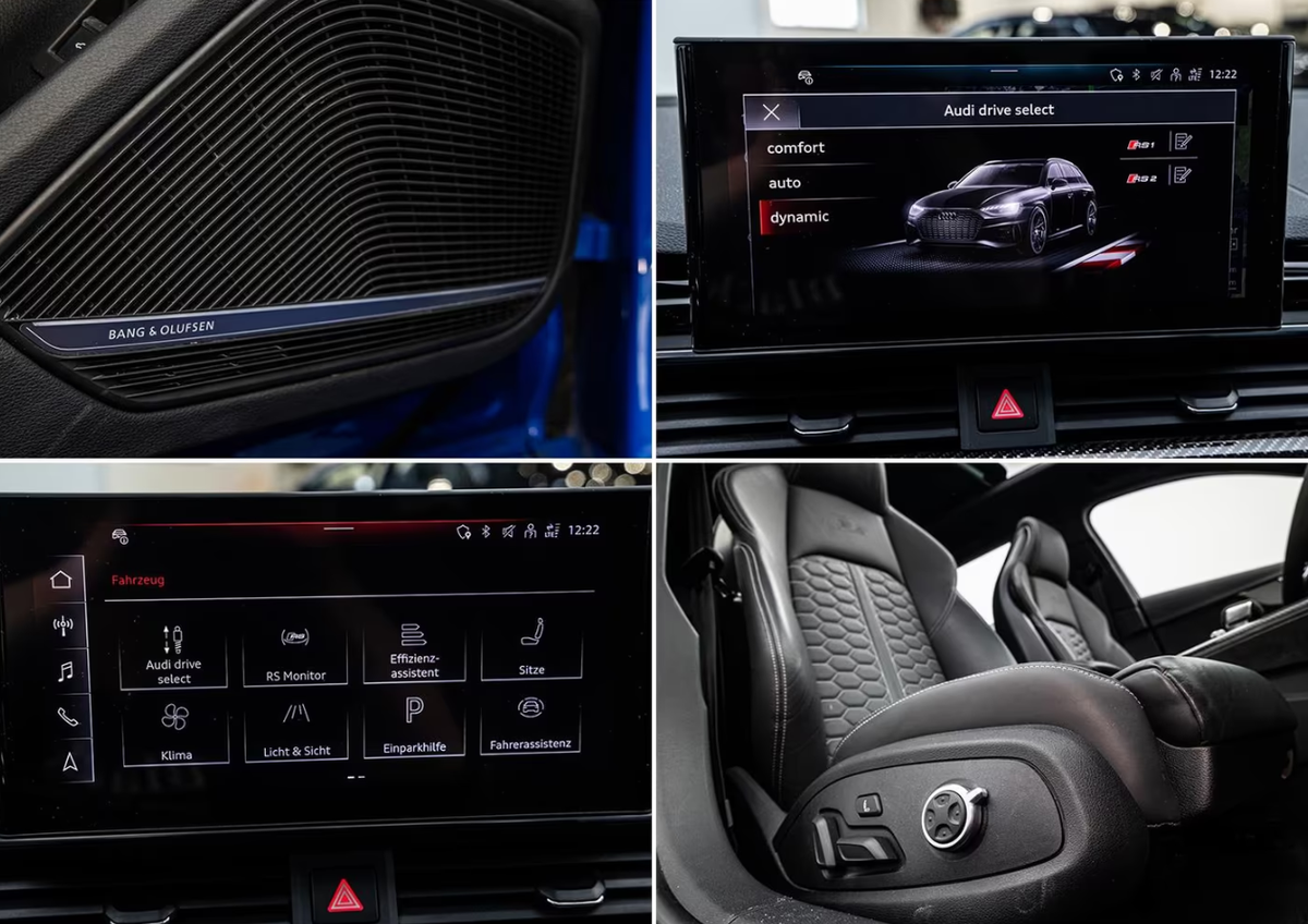 Audi RS4 Avant V 2.9 V6 TFSI 450ch quattro tiptronic 8 Bleu Nogaro Bang&Olufsen Toit ouvrant