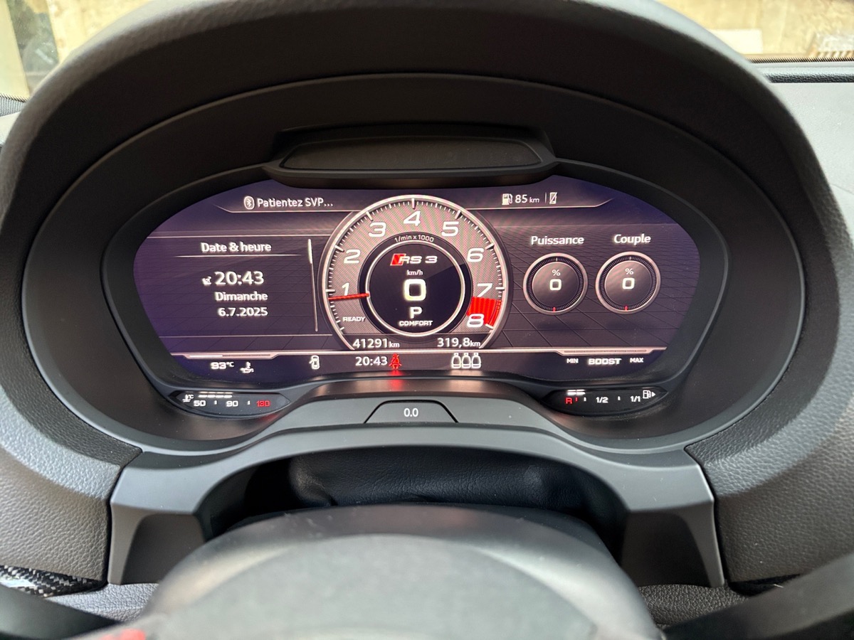 Audi RS3 Sportback 8V2 DAZA / TOIT OUVRANT / ORIGINE FRANCE / STAGE 2 PST PERFORMANCE 550 CH