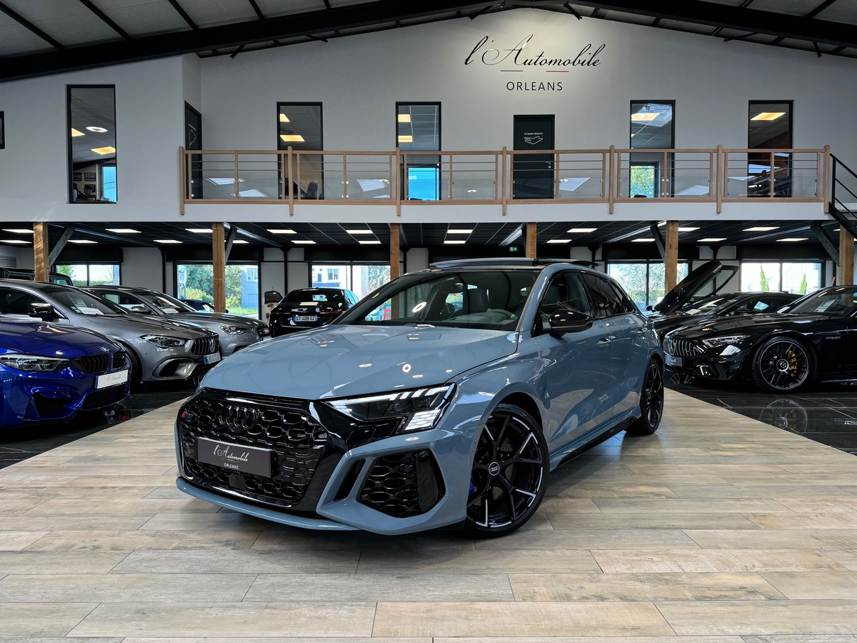 Audi RS3 Sportback 2.5 TFSI QUATTRO 400CH FULL GRIS KEMORA TO/CÉRAMIQUE/CAM PAS DE MALUS