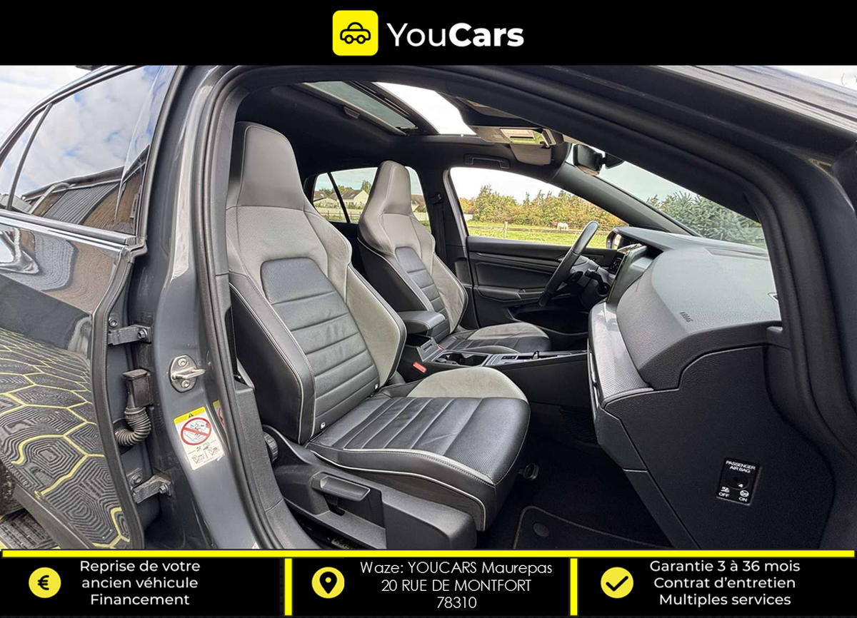 Volkswagen Golf 8 VIII Hatchback GTD 2.0 TDi DSG7 200 cv Boîte auto INTERIEUR CUIR TOIT OUVRANT